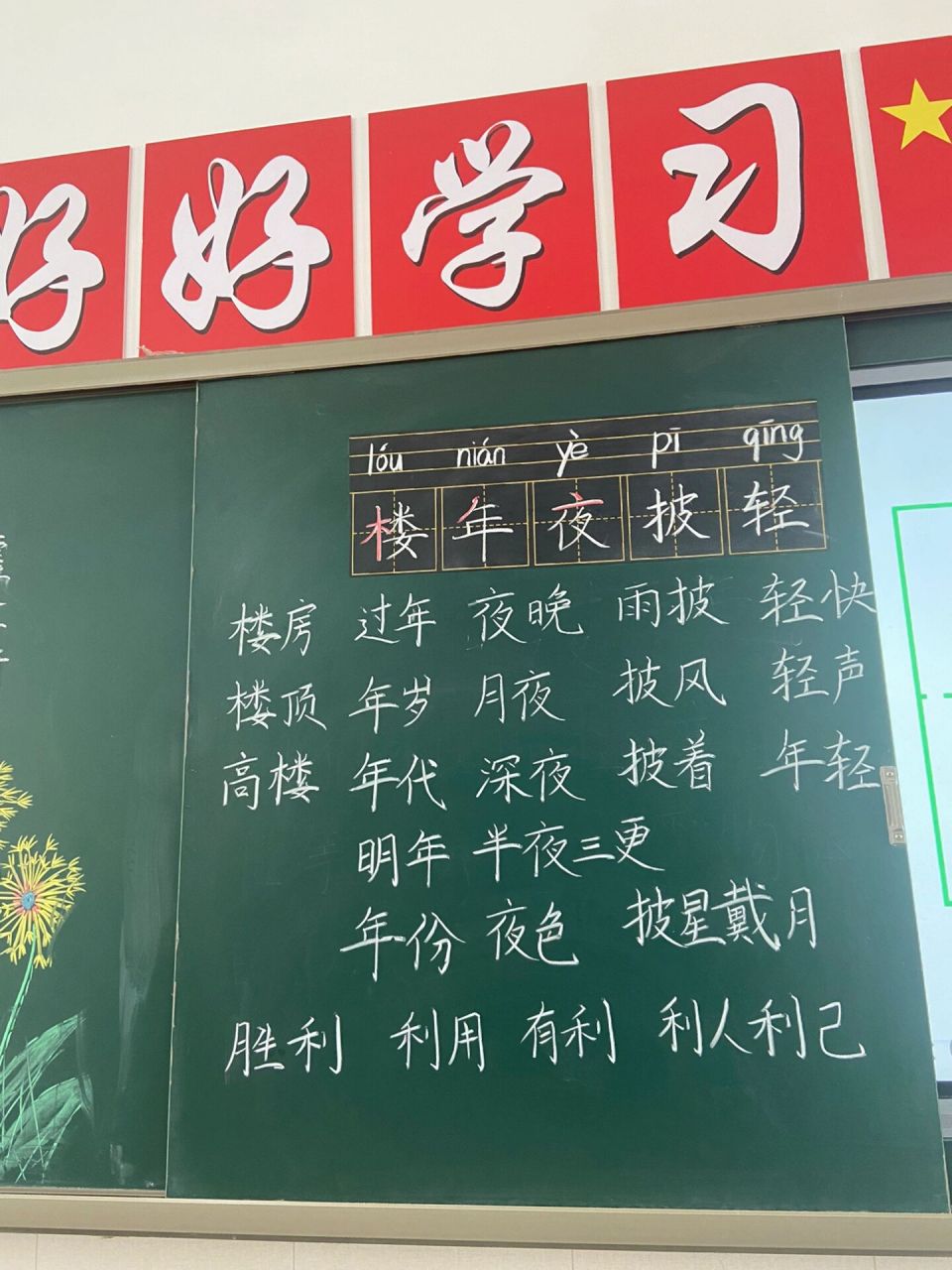 二语上《八角楼上》生字组词