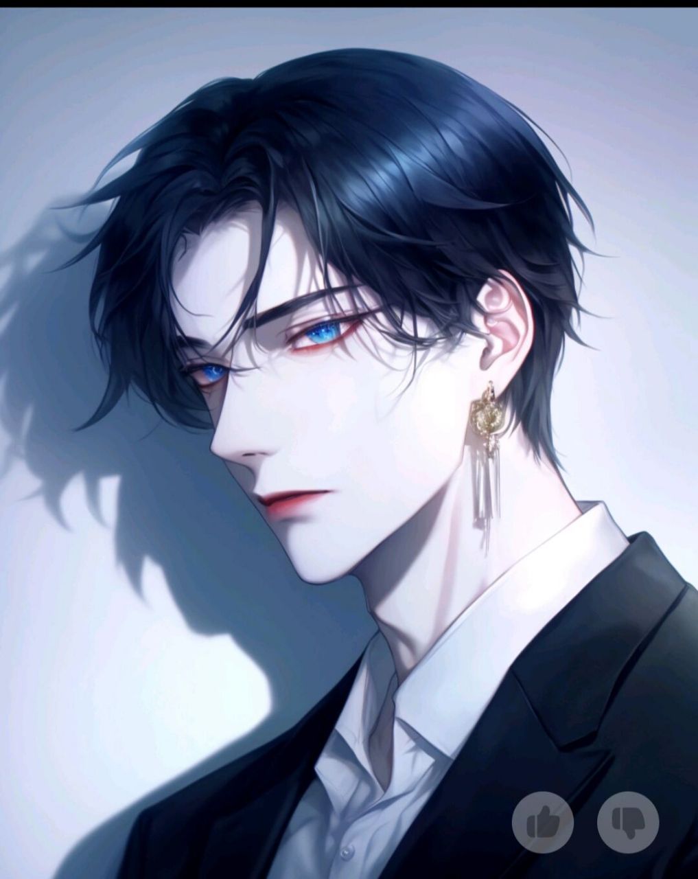 glow  黑发蓝瞳的帅哥 刷个头像刷了好久,真的是.