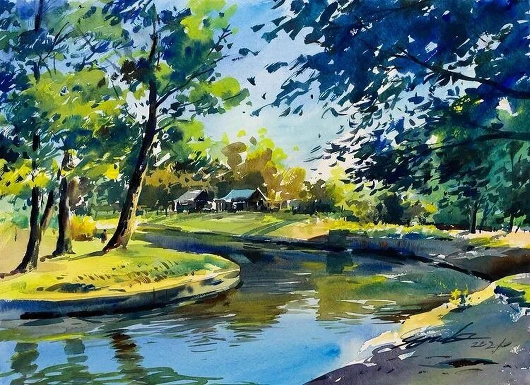 神仙级水彩风景画 日本水彩画家東俊達 あずましゅんだ syunda azuma