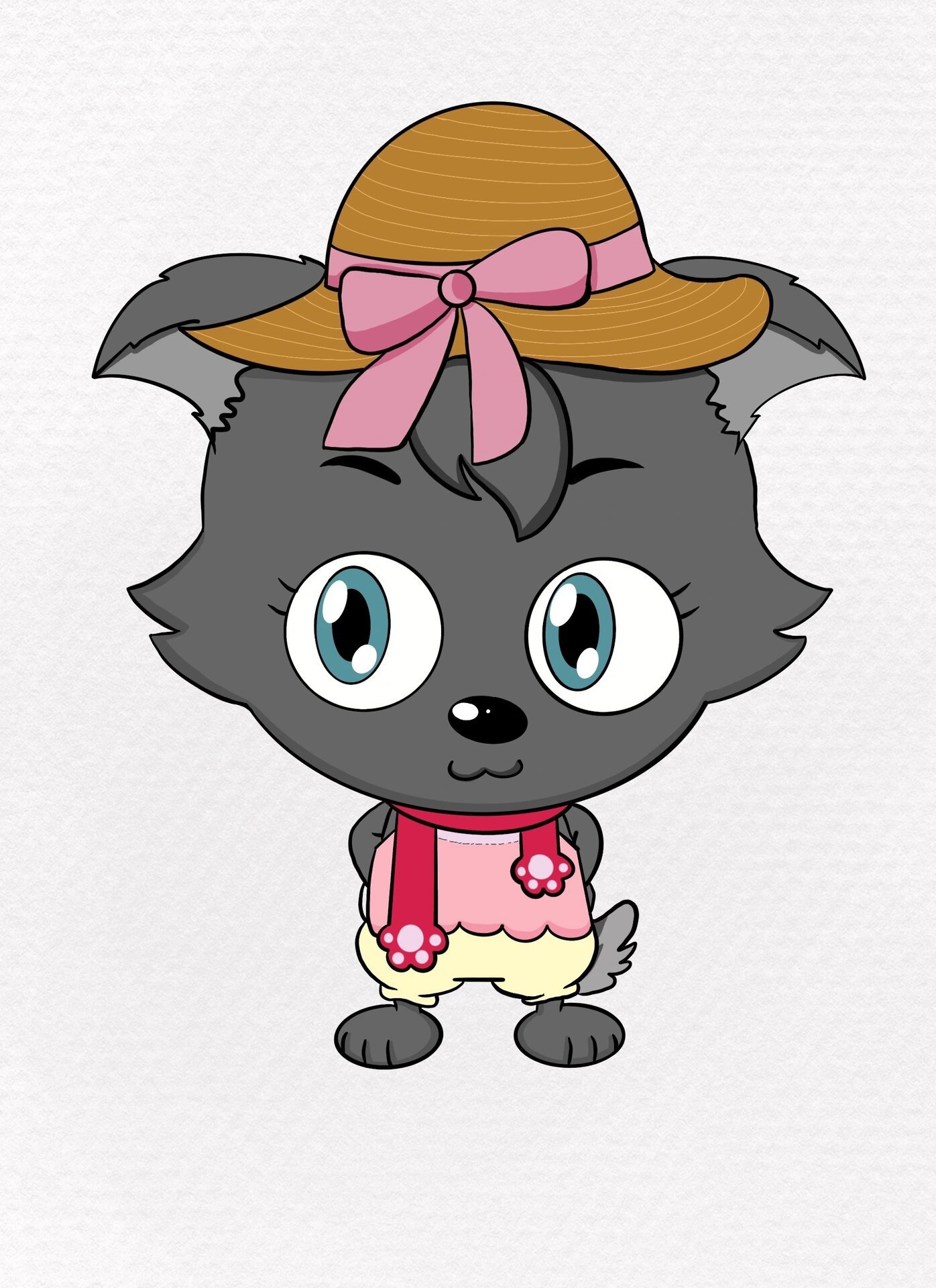 喜洋洋与灰太狼小香香卡通形象手绘线稿