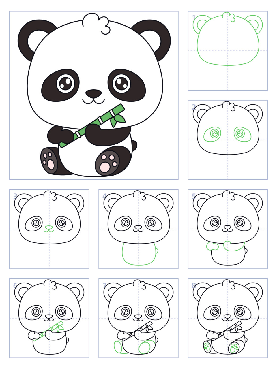 简笔画17期|熊猫94