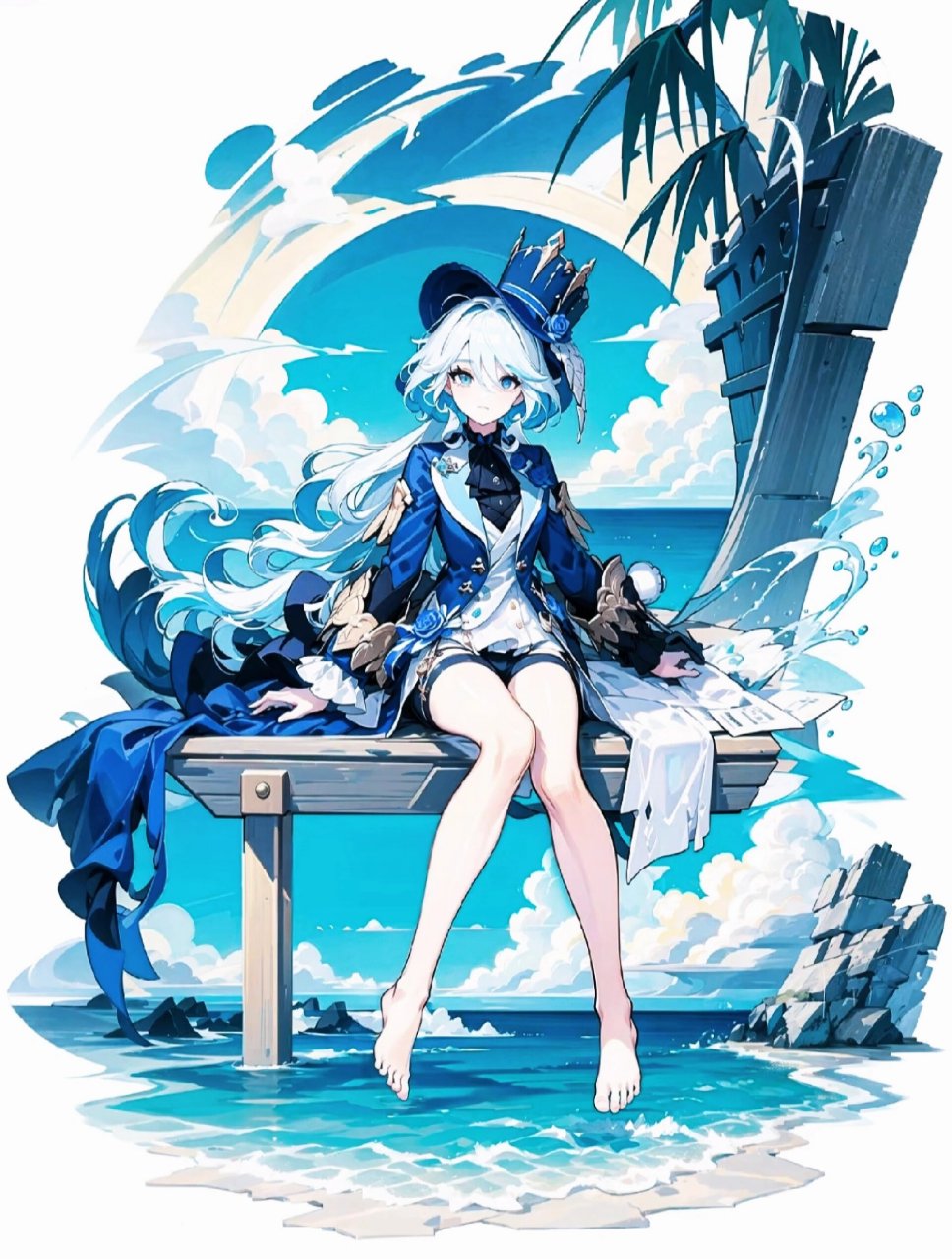 原神水神芙卡洛斯 "我的理想之内并没有一丝污浊." "我要纠正你,在这