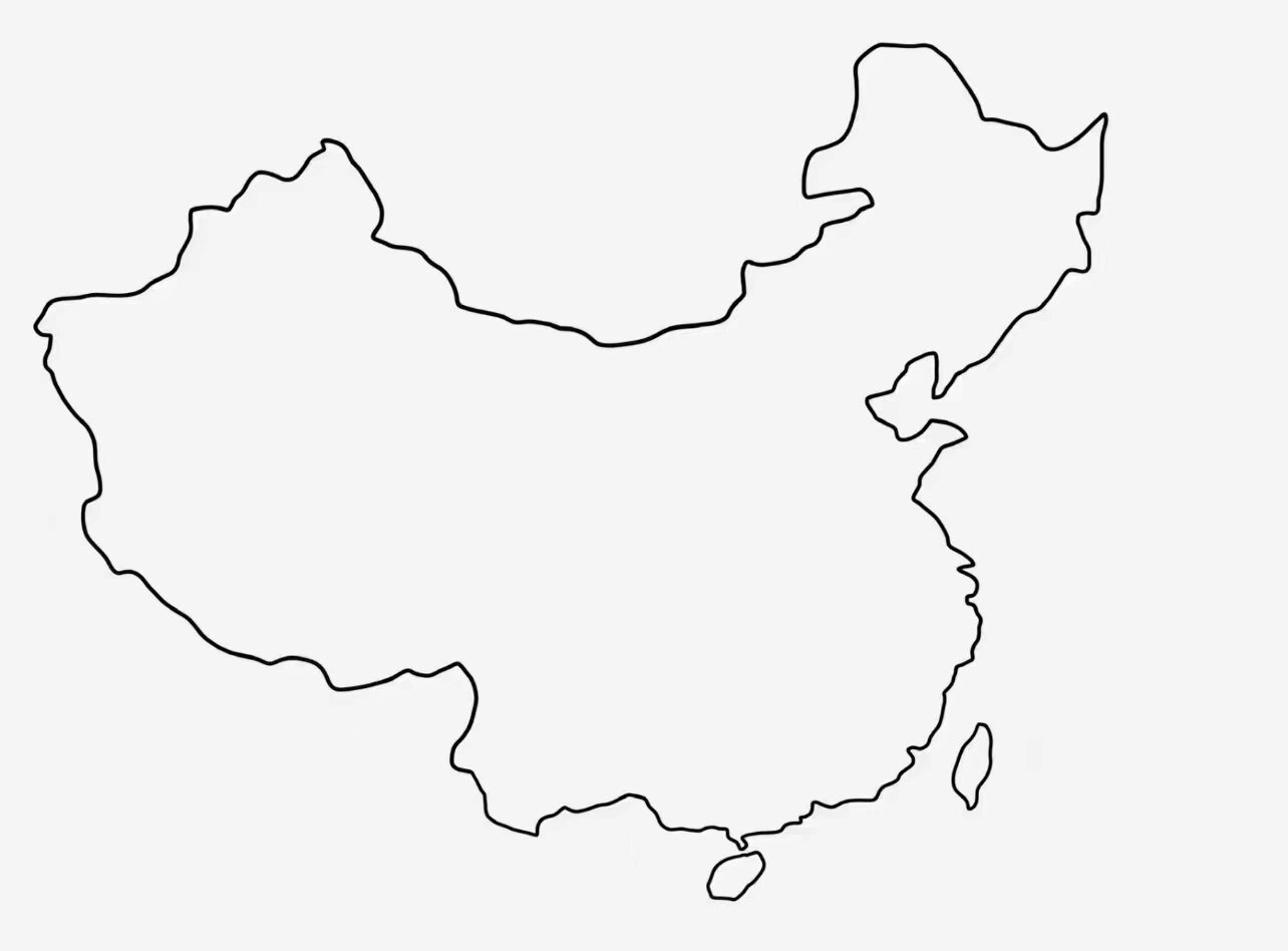 一张空白地图,可用多种材料创意填充[哇]