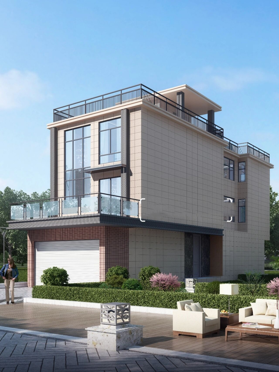 左右都有邻居的临街自建房竟然可以这样设计 96这套土建设计的委托