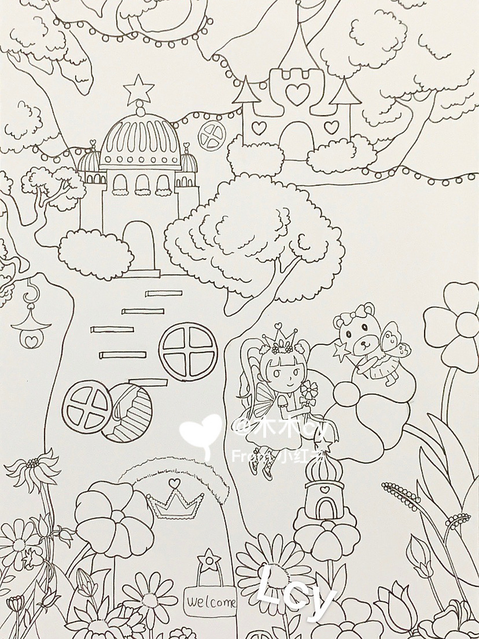 儿童画 | 树屋 临摹作品 纸张a4 #儿童画