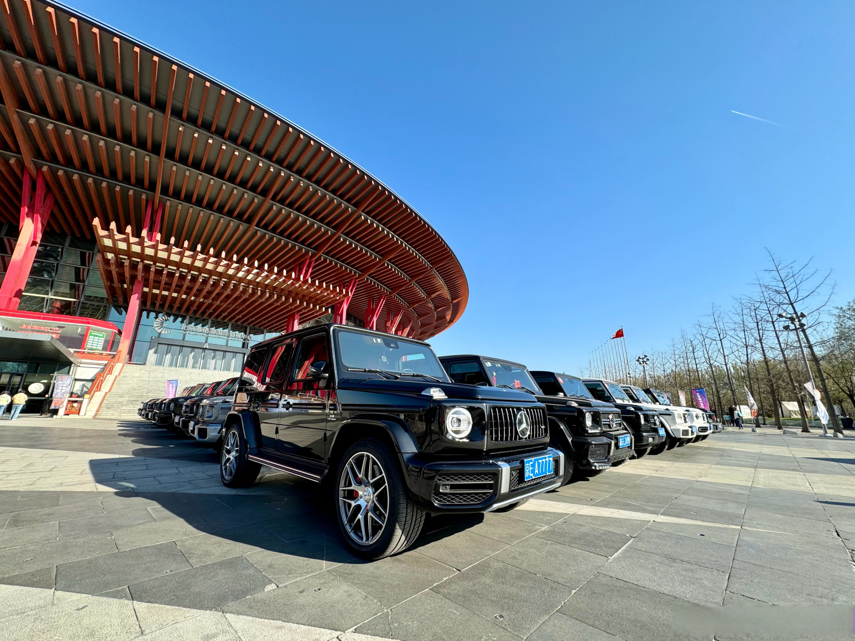 北京奔驰大g年会,熔岩橙色是真的顶!#豪车超跑