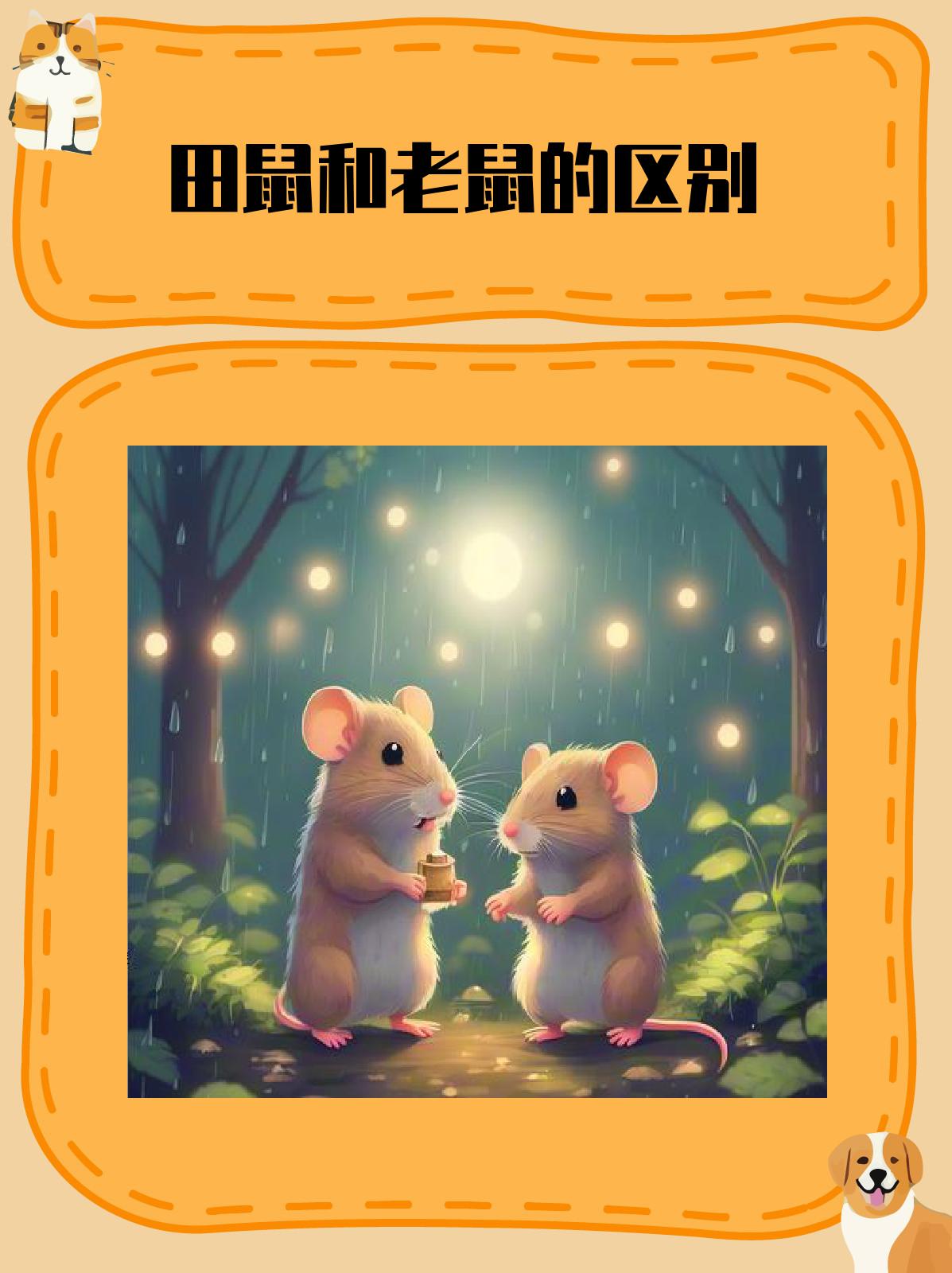田鼠和老鼠的区别