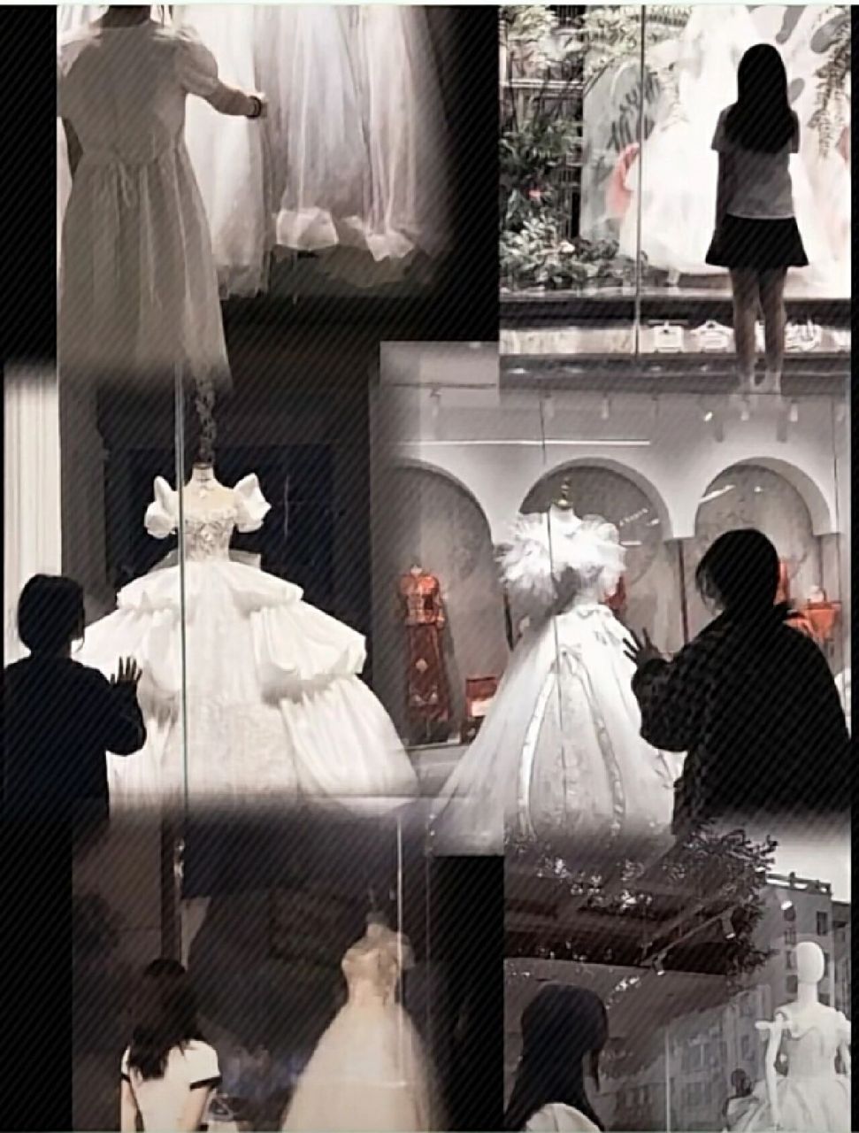 橱窗里的婚纱是每个女孩路过都会驻足观望的美丽.