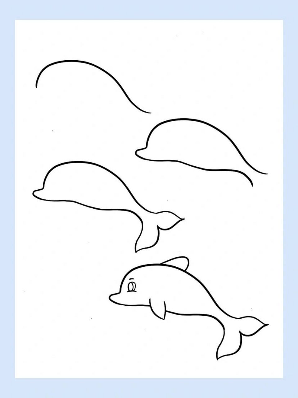 简笔画|动物篇 海豚11/60 989898