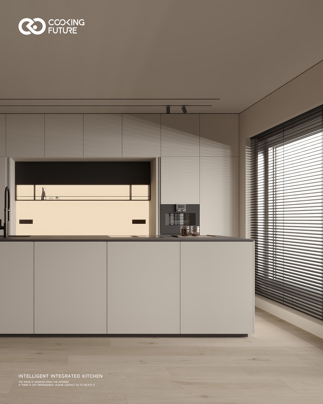 不锈钢高端定制##智能集成 现代意风格高端厨房样板现代橱柜高端厨房