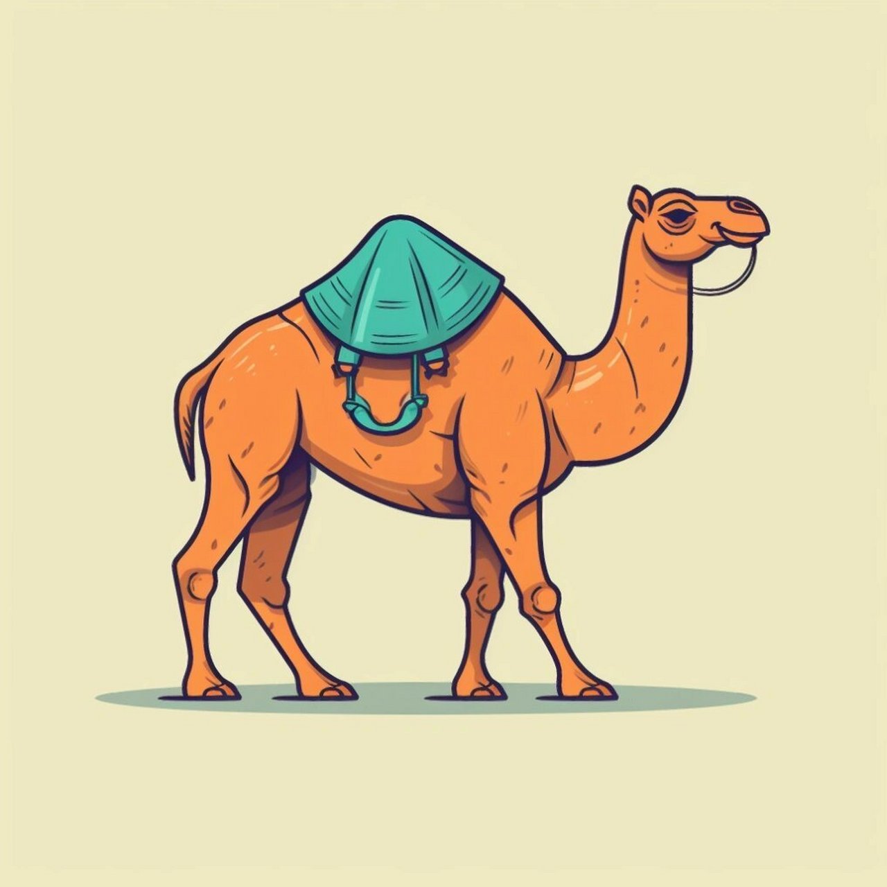 骆驼图片简笔画彩色图片