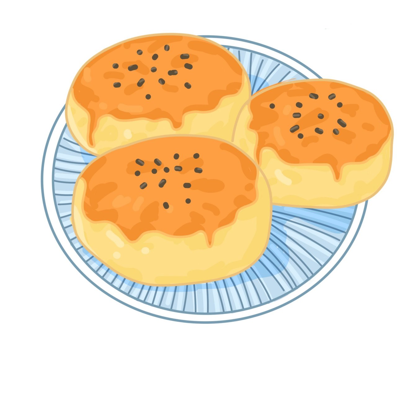 美食简笔画|中式糕点 中式糕点太多啦06 你们喜欢吃哪种?