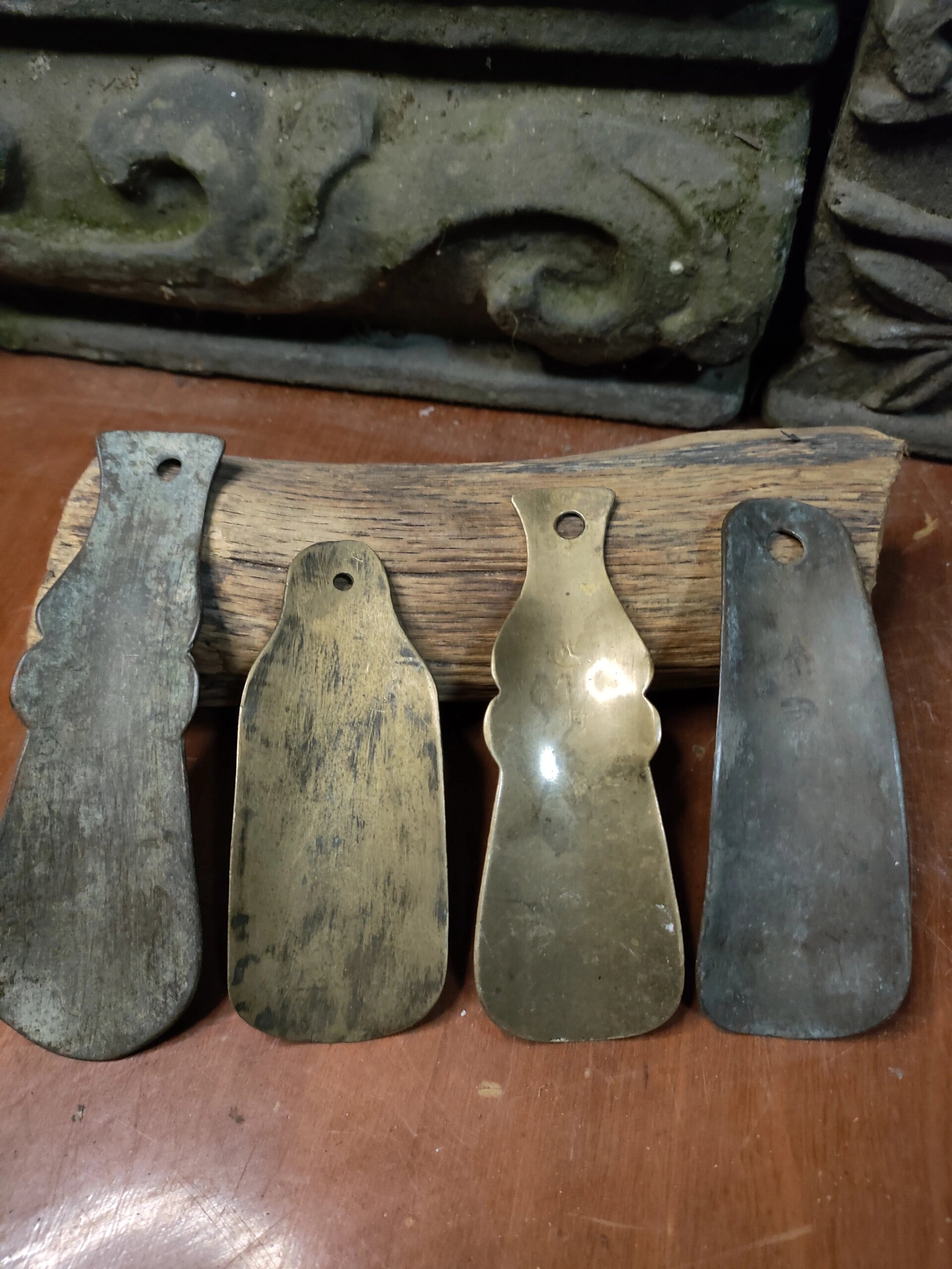 清代黄铜鞋拔子