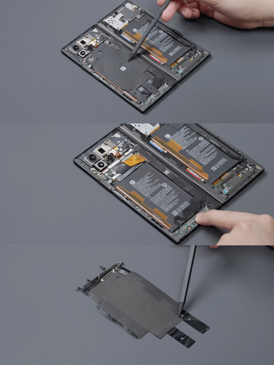 来看小米 mix fold 3 真机拆解  8 月 14 日,小米发布了折叠屏手机