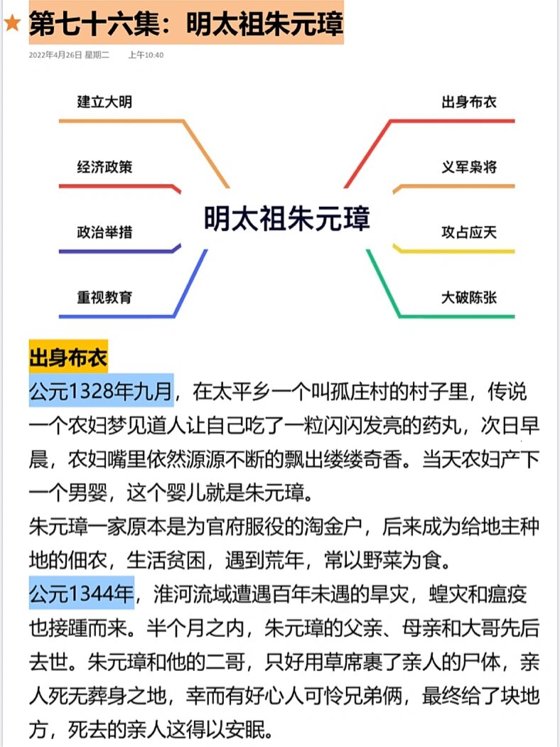 纪录片《中国通史》笔记|第76集:明太祖朱元璋