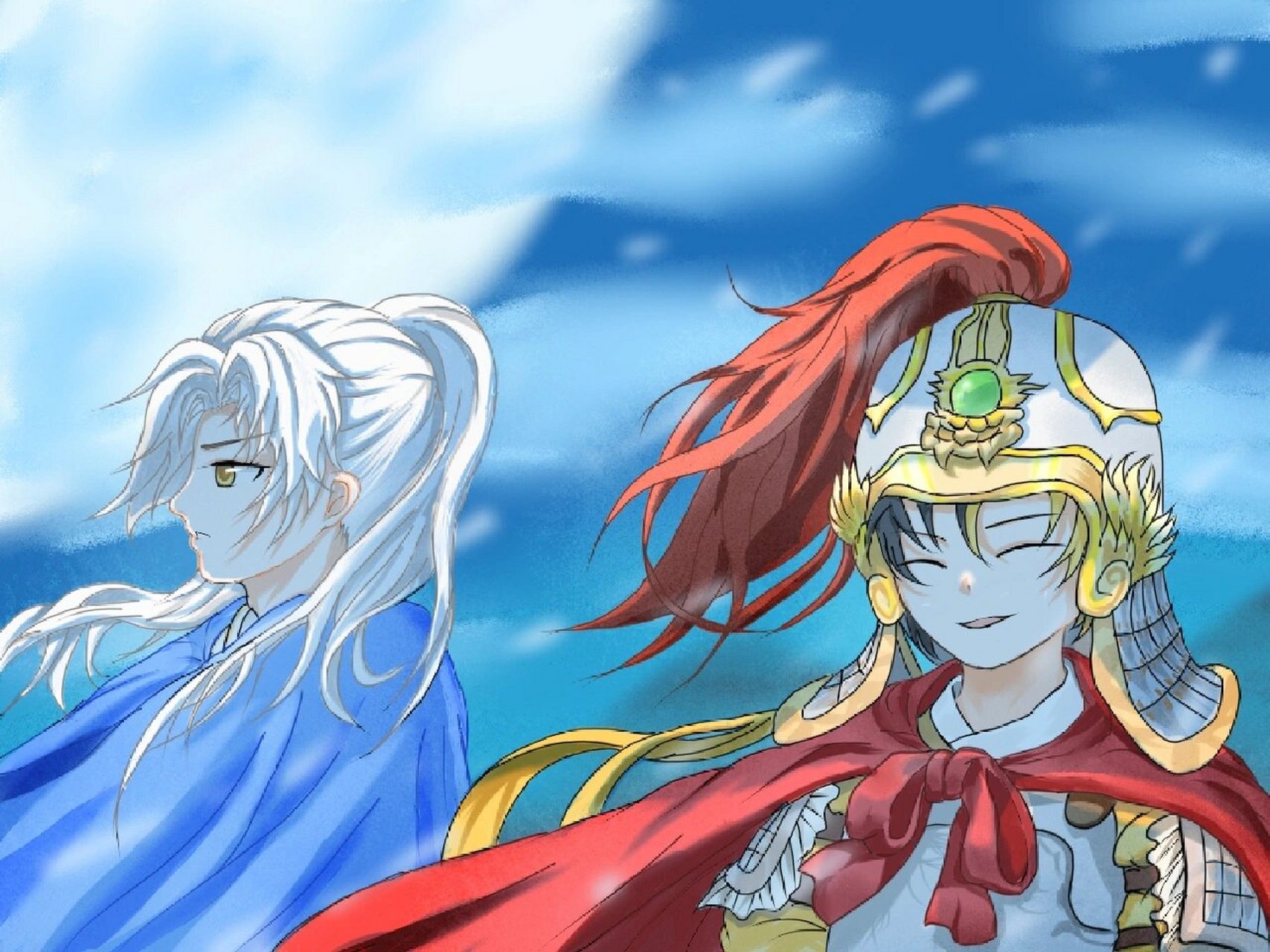 郭威喵和柴荣喵拟人 郭威是在官图的基础上简化了一下,用自己的画风