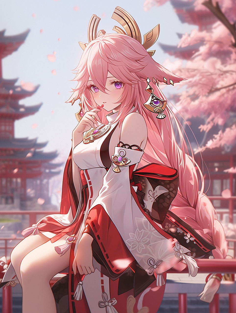 原神|八重神子 竖屏版~ 	         