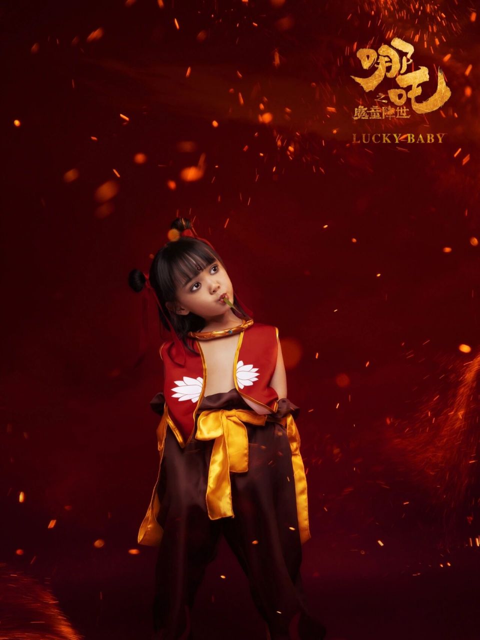 哪吒|魔童降世|创意艺术照 哪吒 魔童降世|创意照 可爱的哪吒宝贝来啦