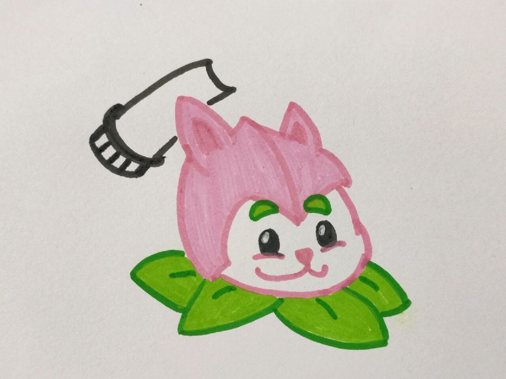 植物大战僵尸简笔画(附过程) 猫尾草来啦～～ 	 9015:马克笔纸