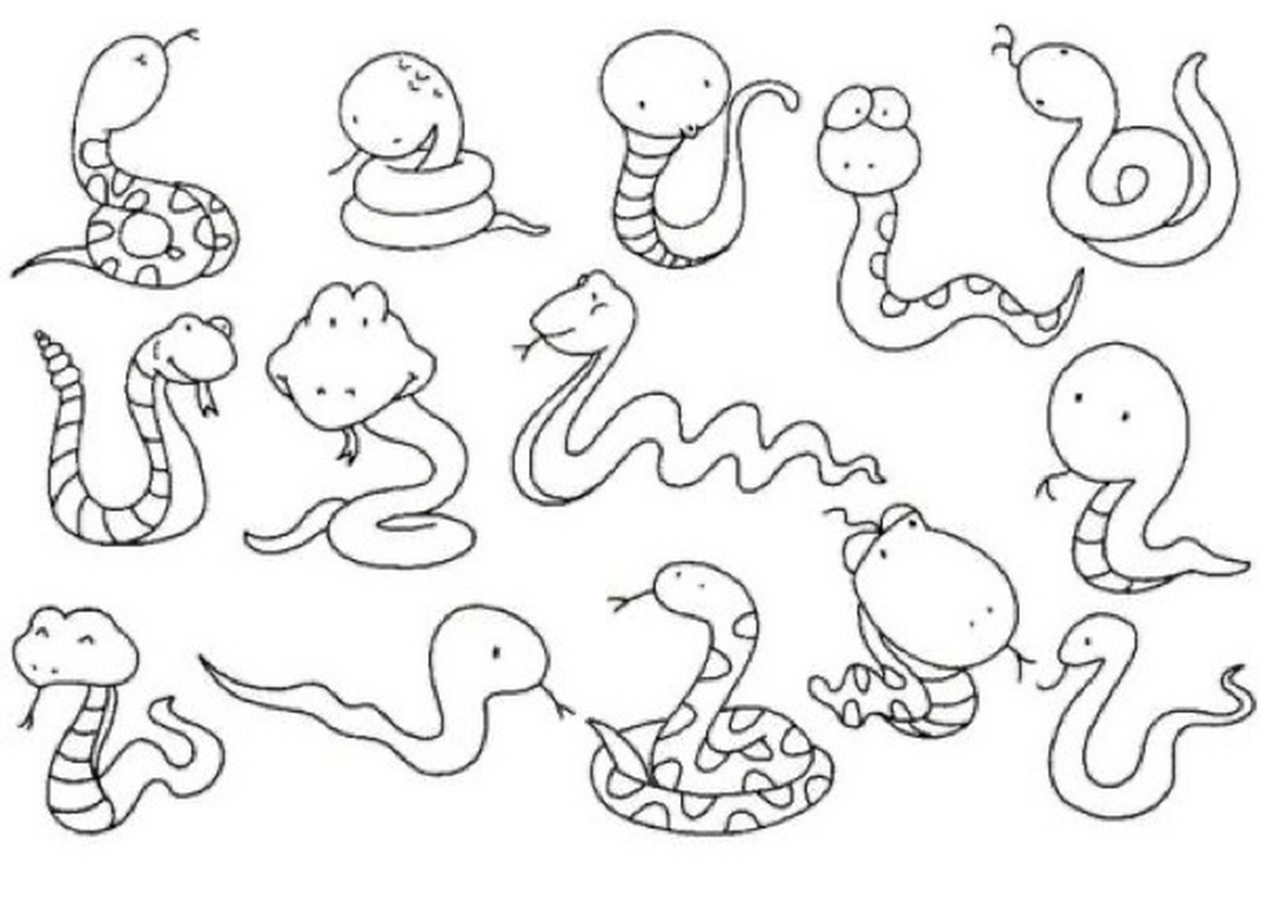 蛇的画法儿童画图片