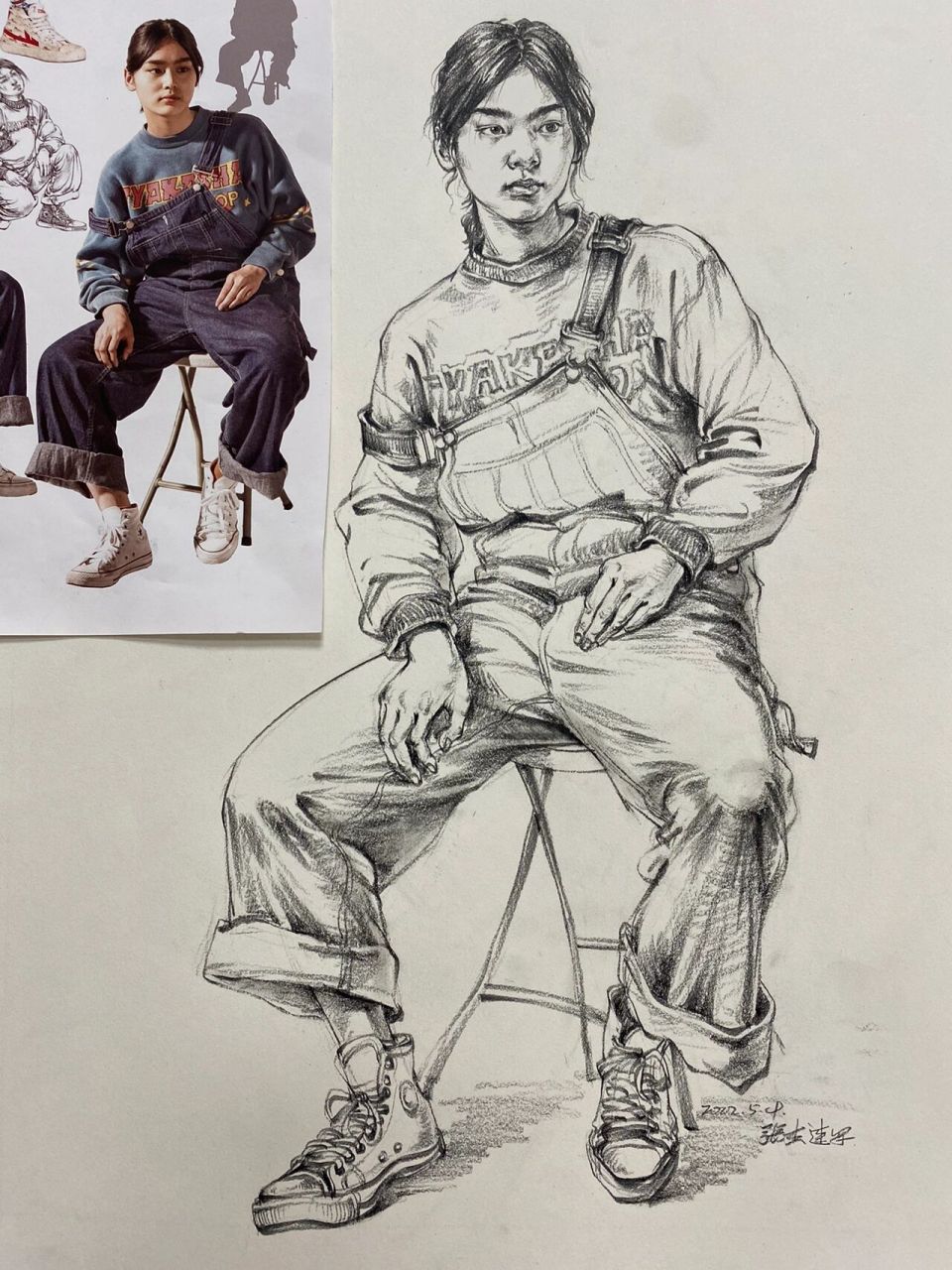速写照片写生 速写人物 照片步骤又来啦!