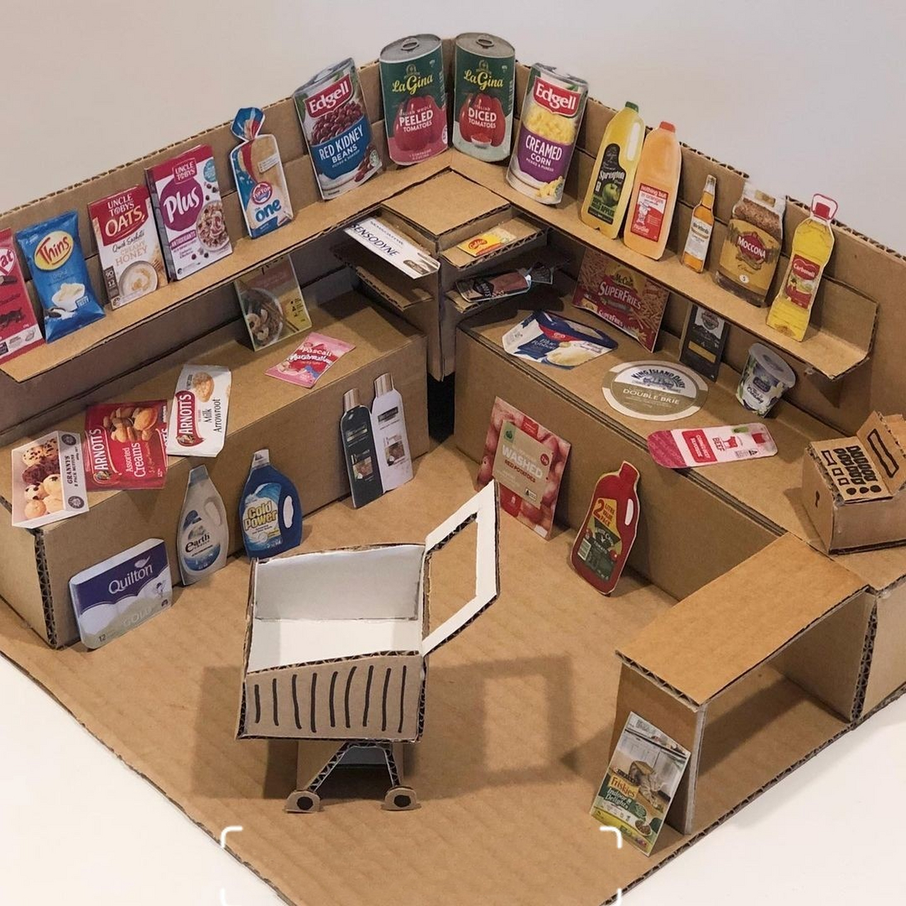 纸板diy的小超市 | 在家体验购物乐趣