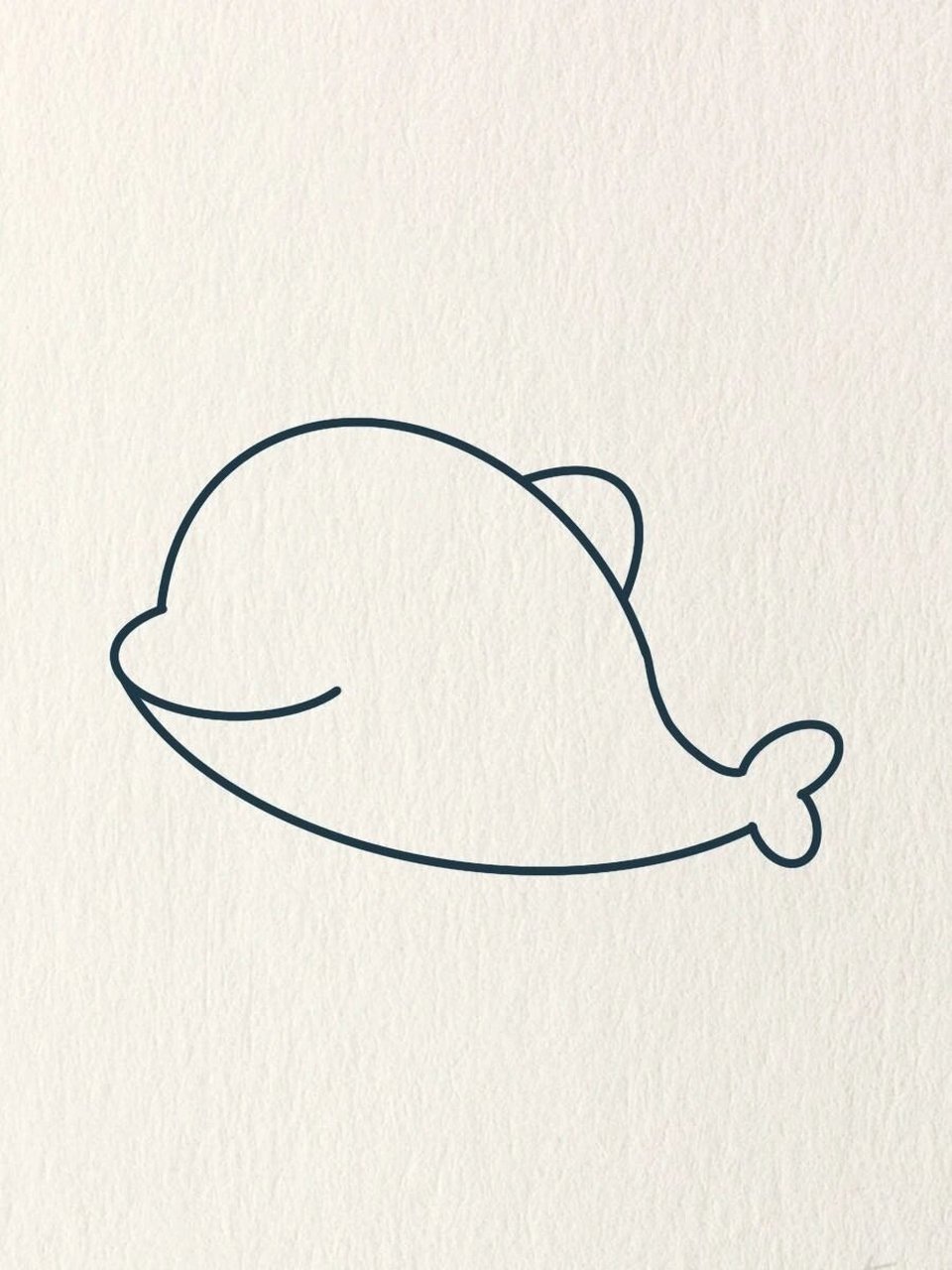 简笔画教程|可爱小海豚