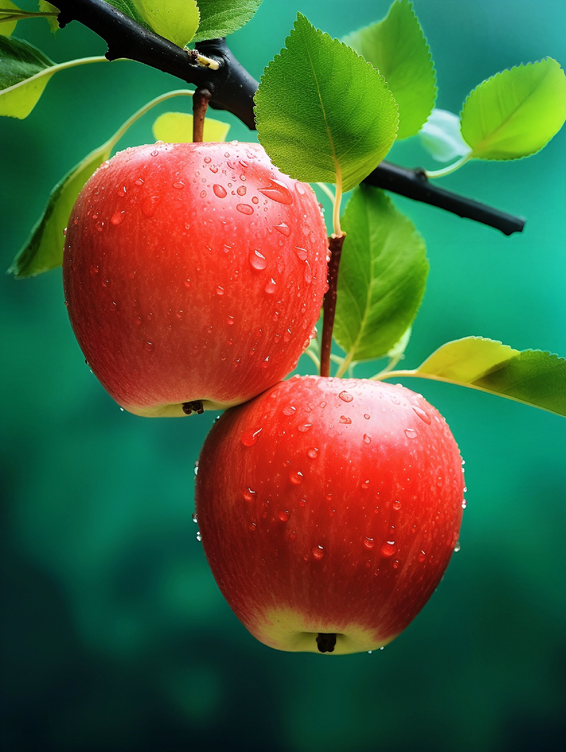 绘画素材山林里的红苹果