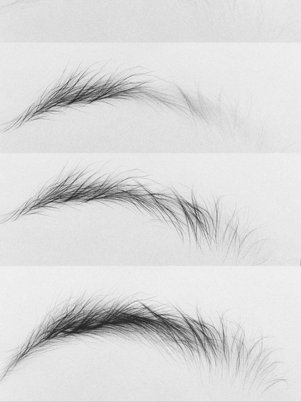 素描野生眉合集 9799速收藏 所有的线条大师都是会画一手素描眉的