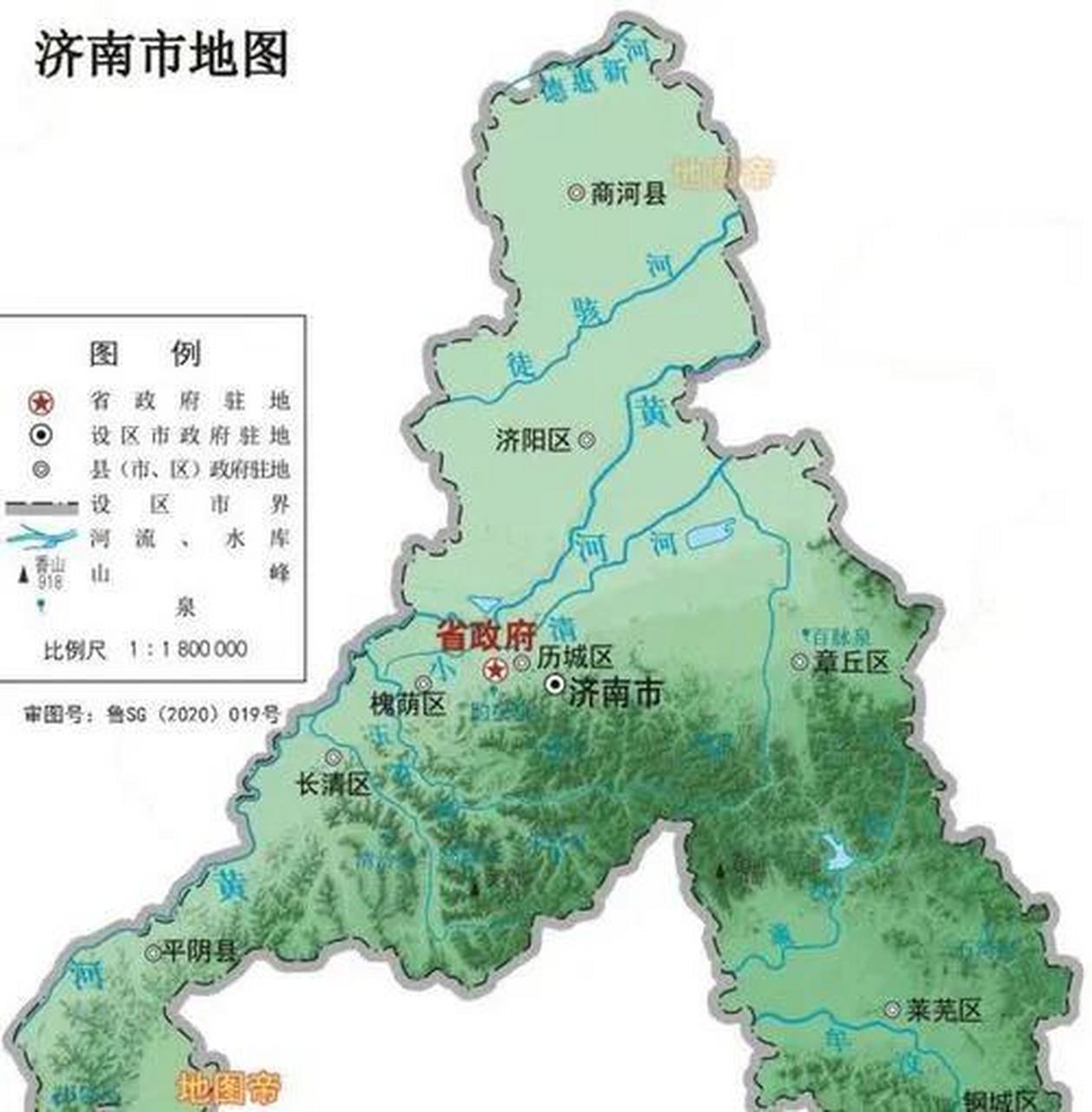 济南南部山区面积广大,如果加上莱芜的山区可以看出来济南南部山区