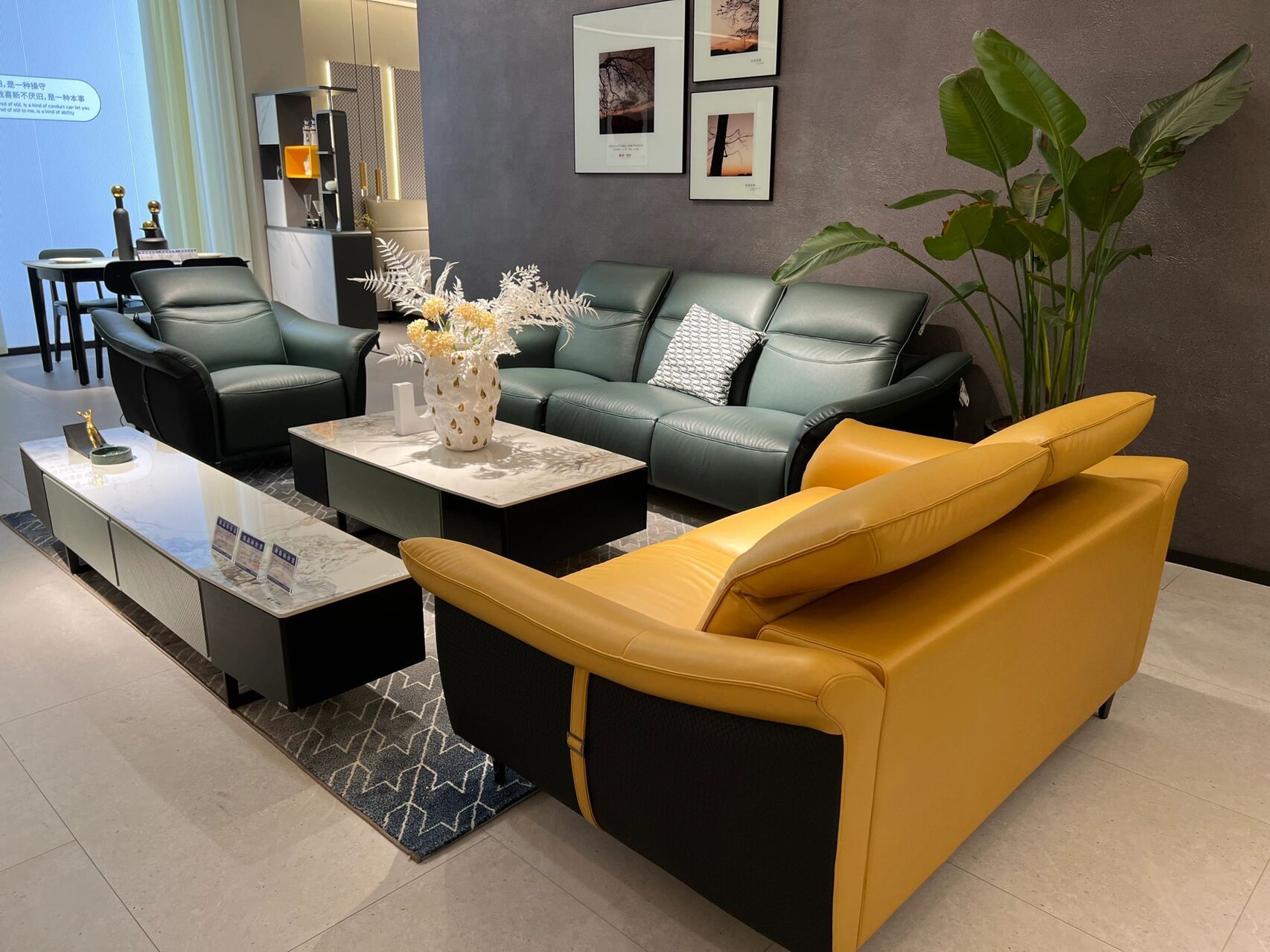 得一家居品尚沙发系列 16615面料:科技布:新型技术,既有皮的质感