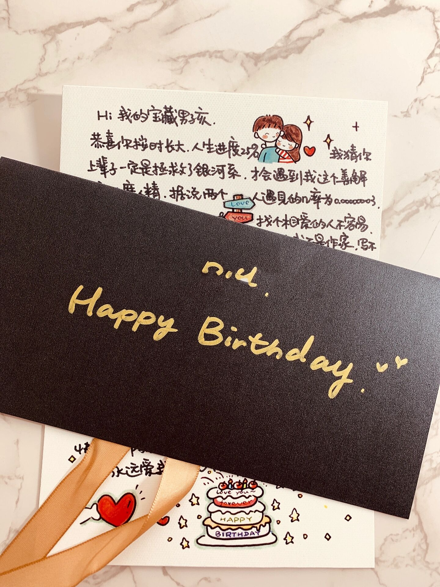 生日写给男朋友的贺卡 感动到哭的情书