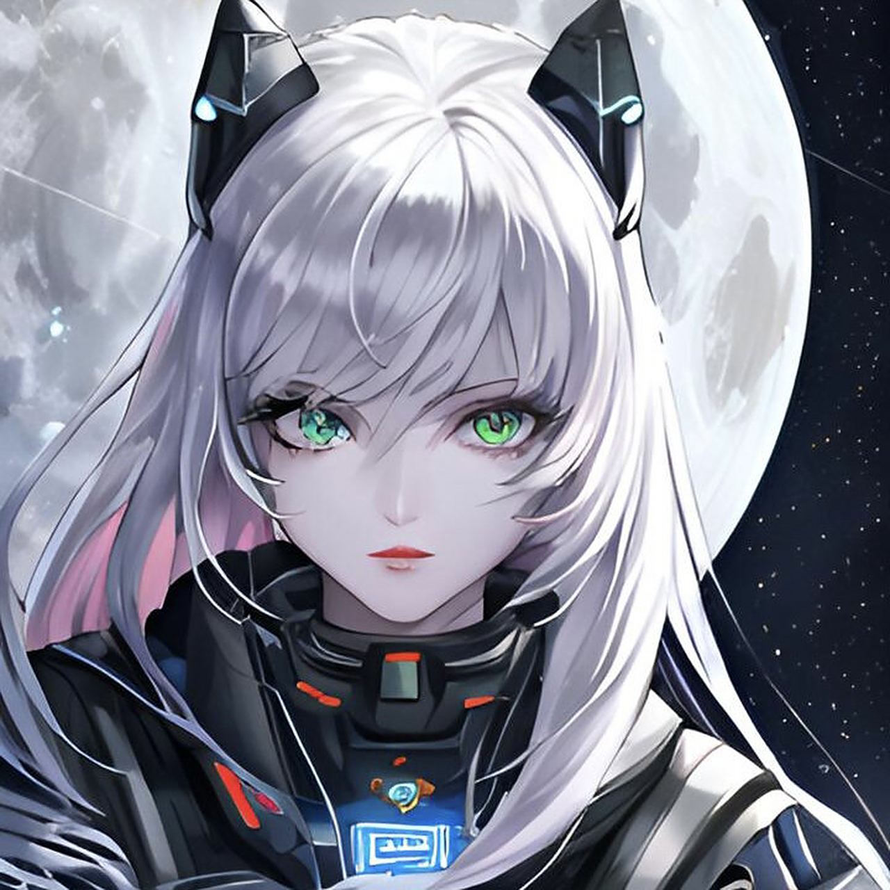 太空少女头像 未来科技929193宇宙科幻0495长发二次元美