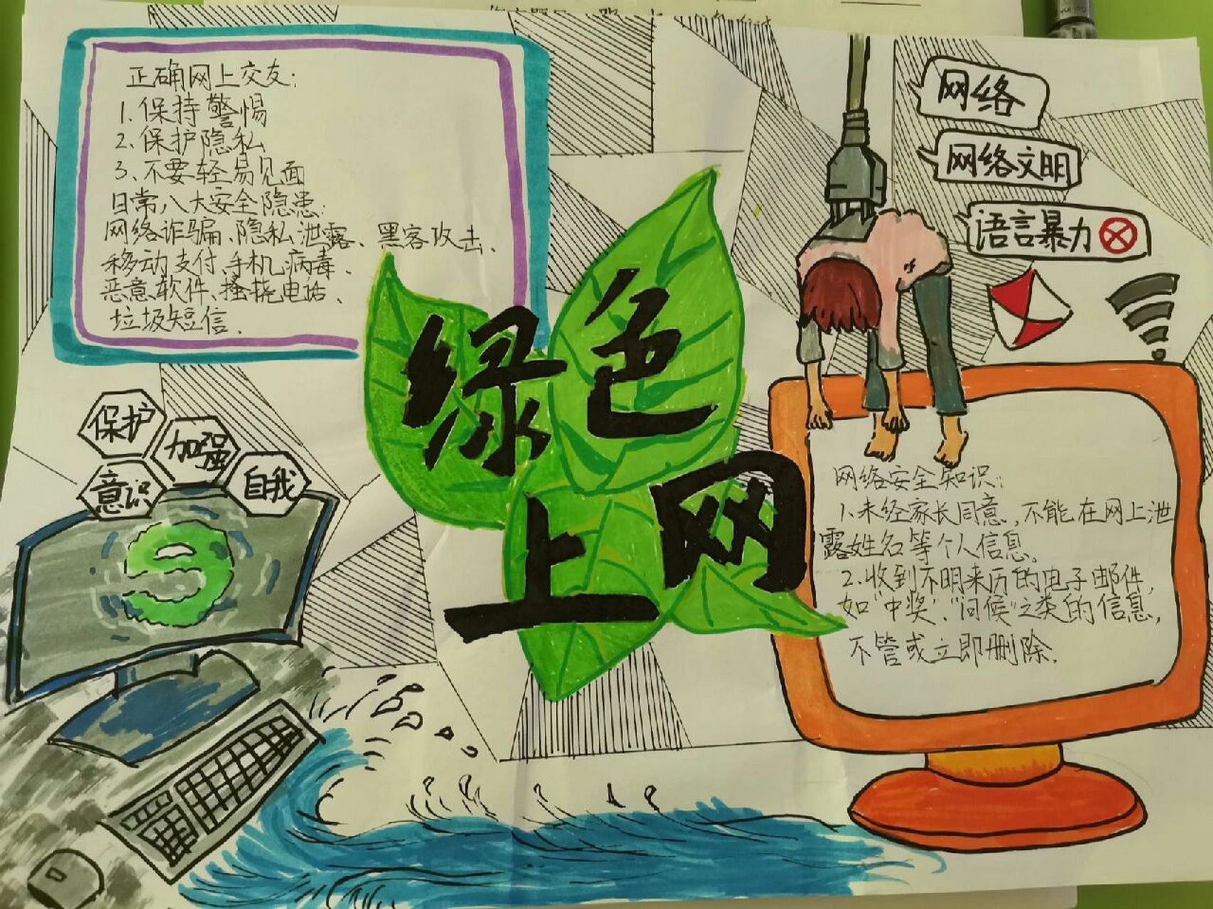 文明上网手抄报