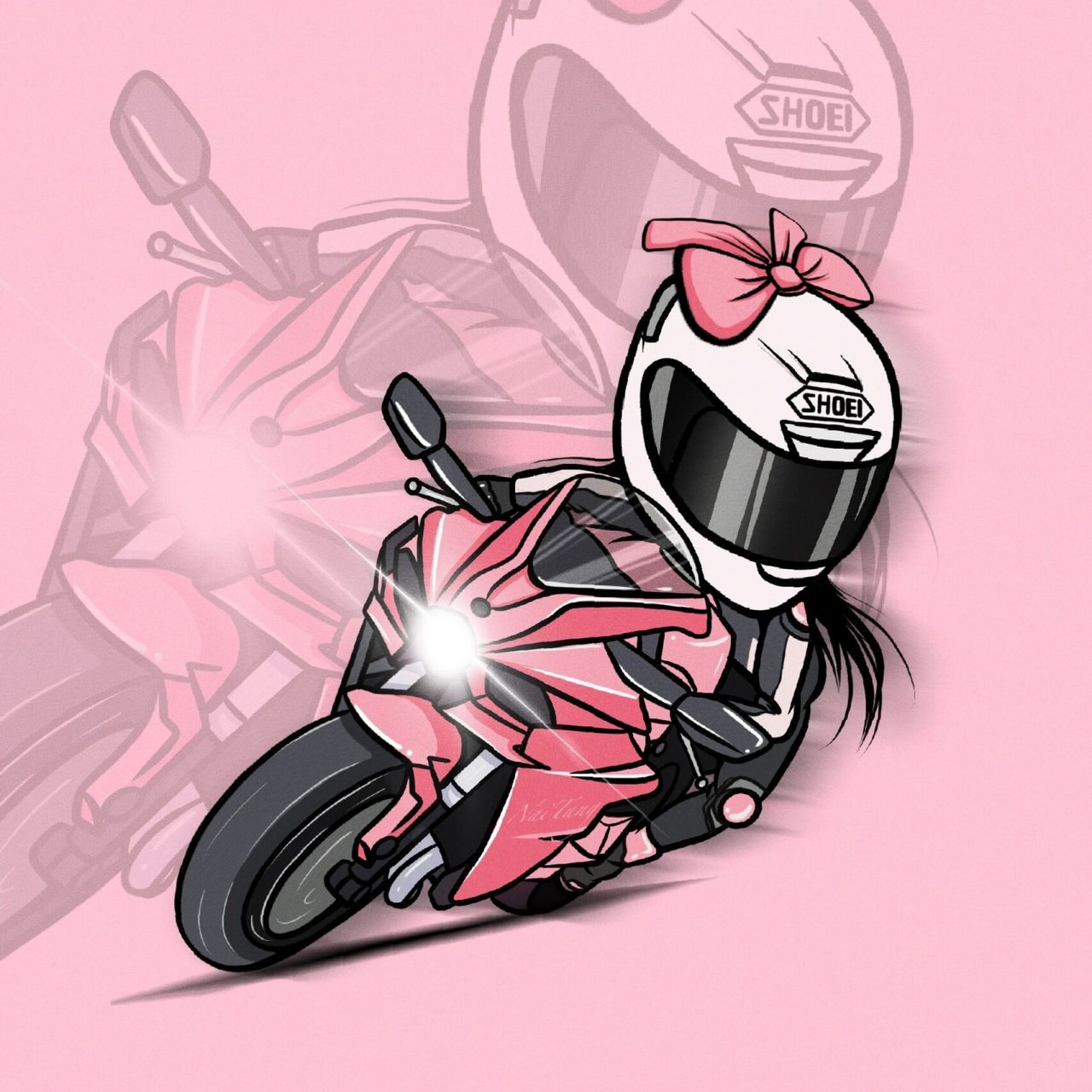 摩托车q版漫画图图片