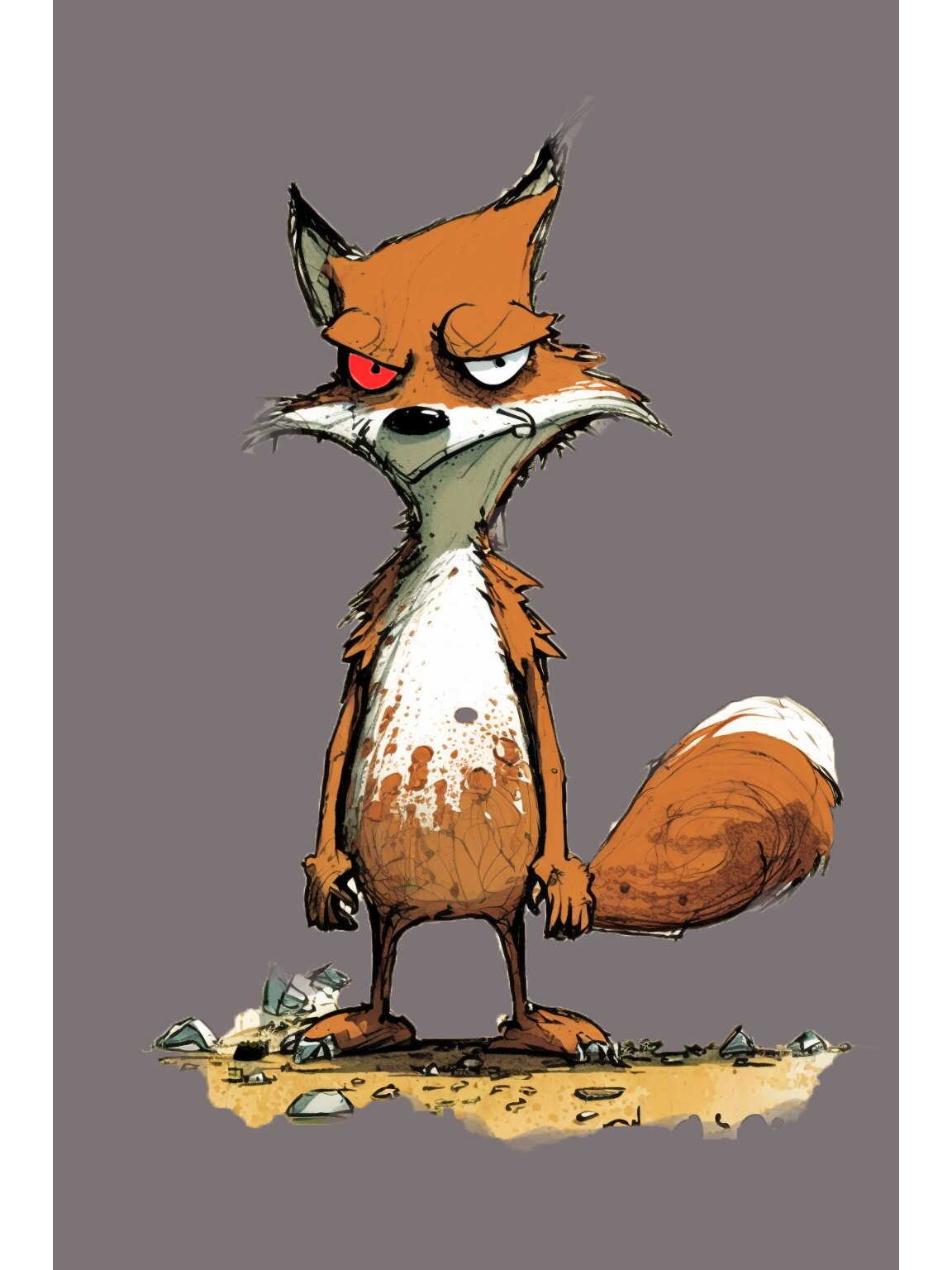 狡猾的红眼病狐狸