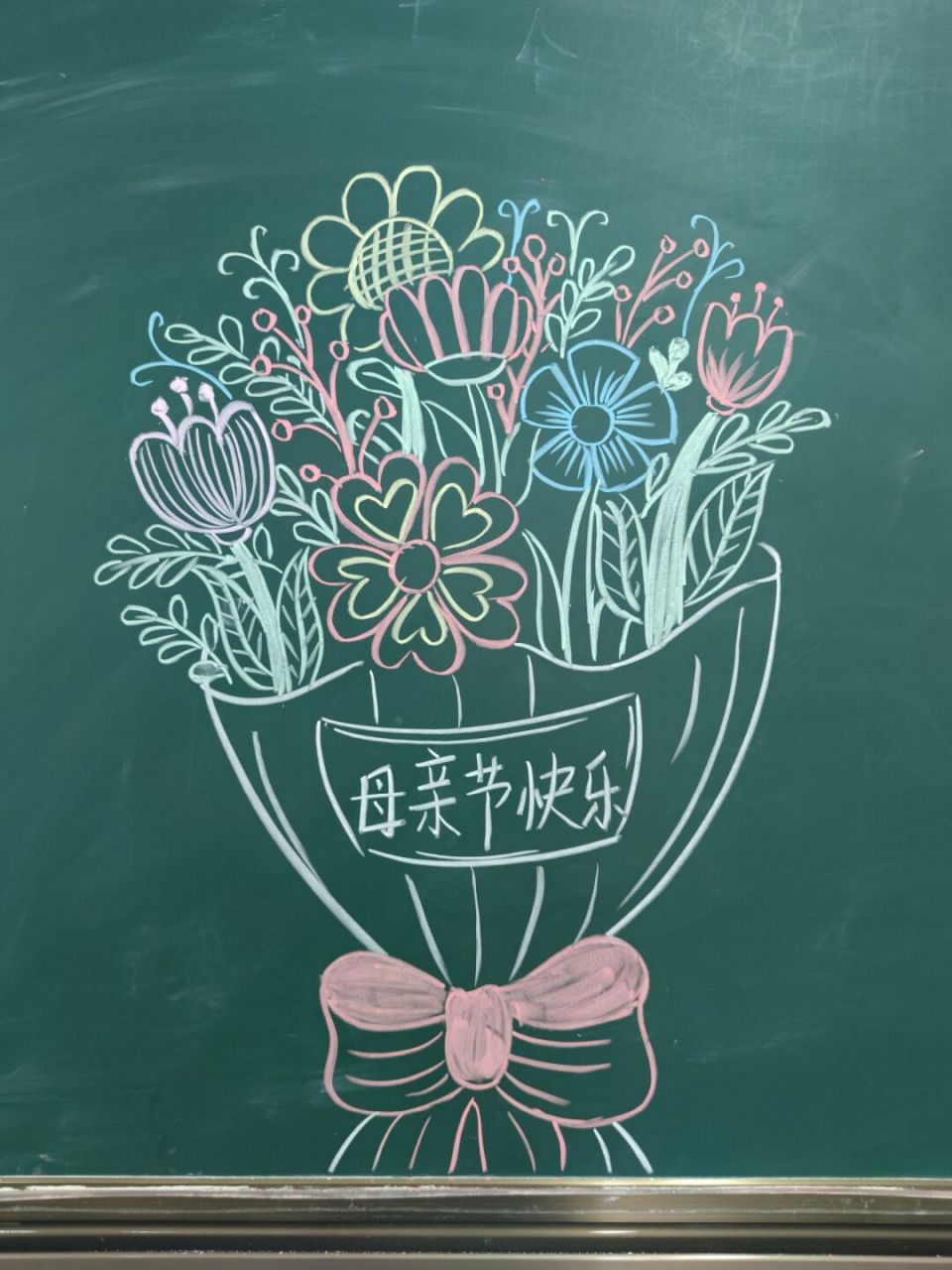 画画的日常# #小学美术# #黑板画# #粉笔画# #儿童简笔画# #简被