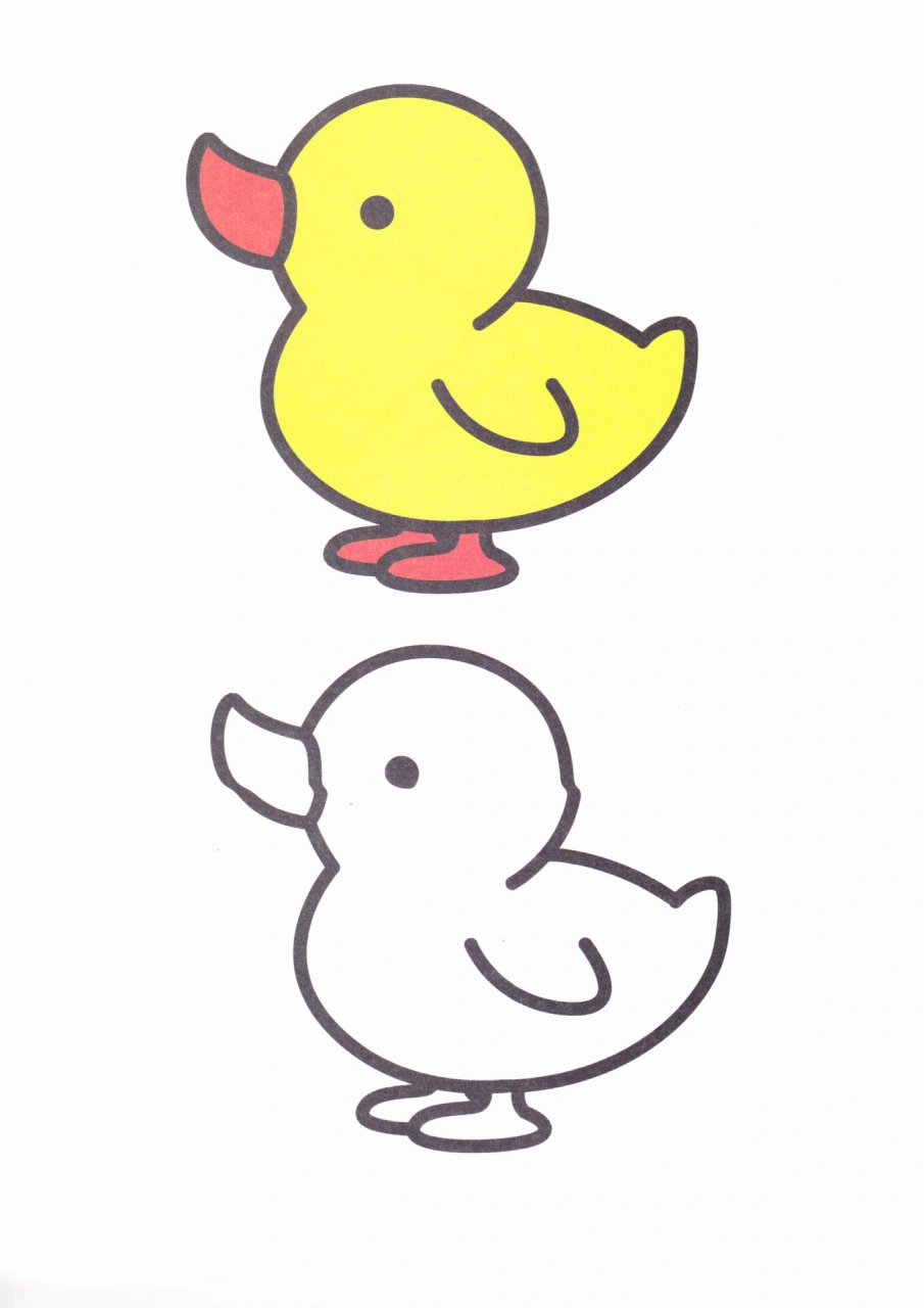 适合小宝宝的简笔画涂色(58张可打印) 1岁多宝宝开始乱涂乱画了,准备