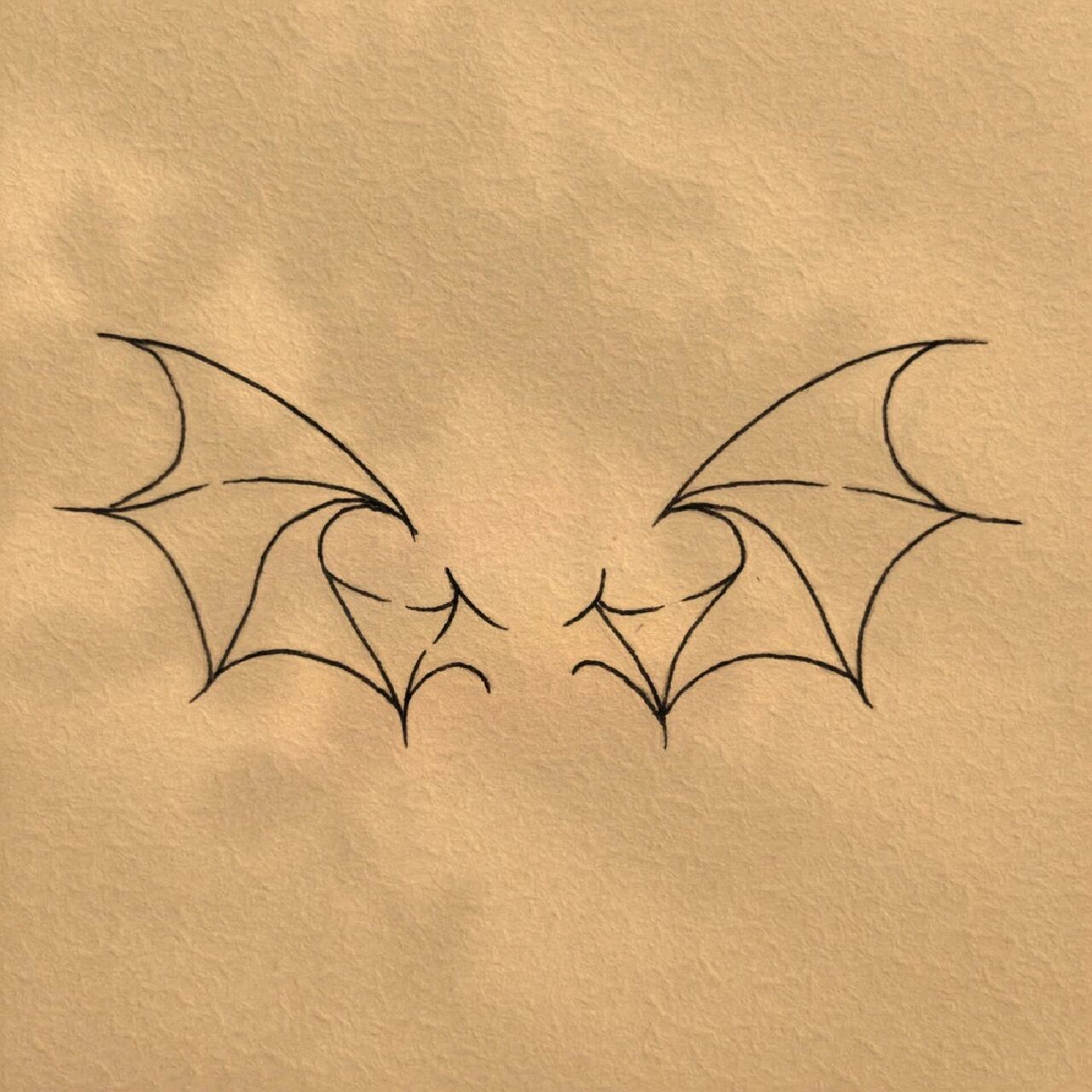 手绘恶魔翅膀