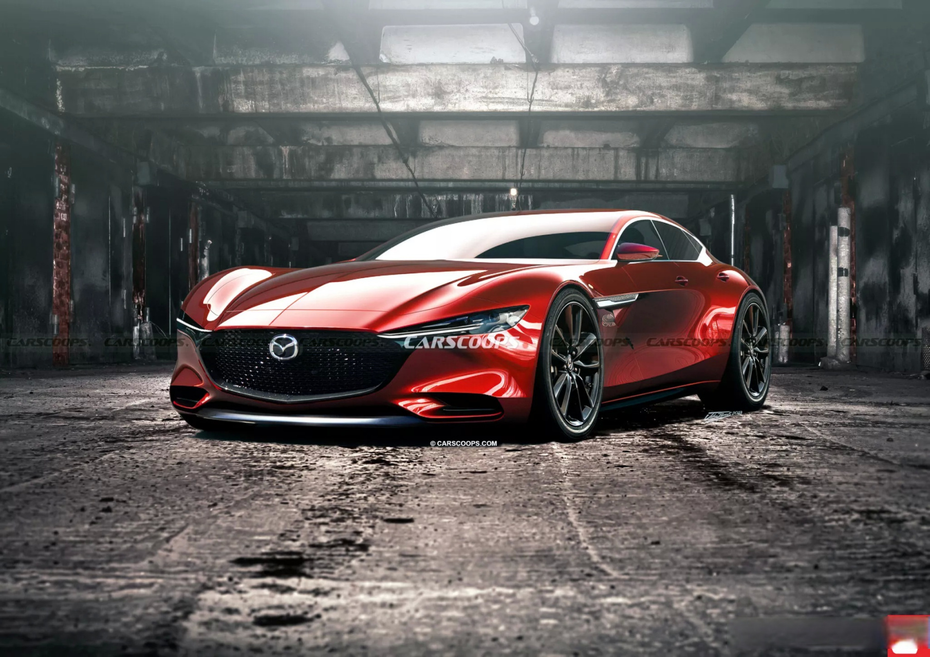 外媒绘制的马自达8系gt跑车假想图,只能说某些马自达的粉丝热衷于白日