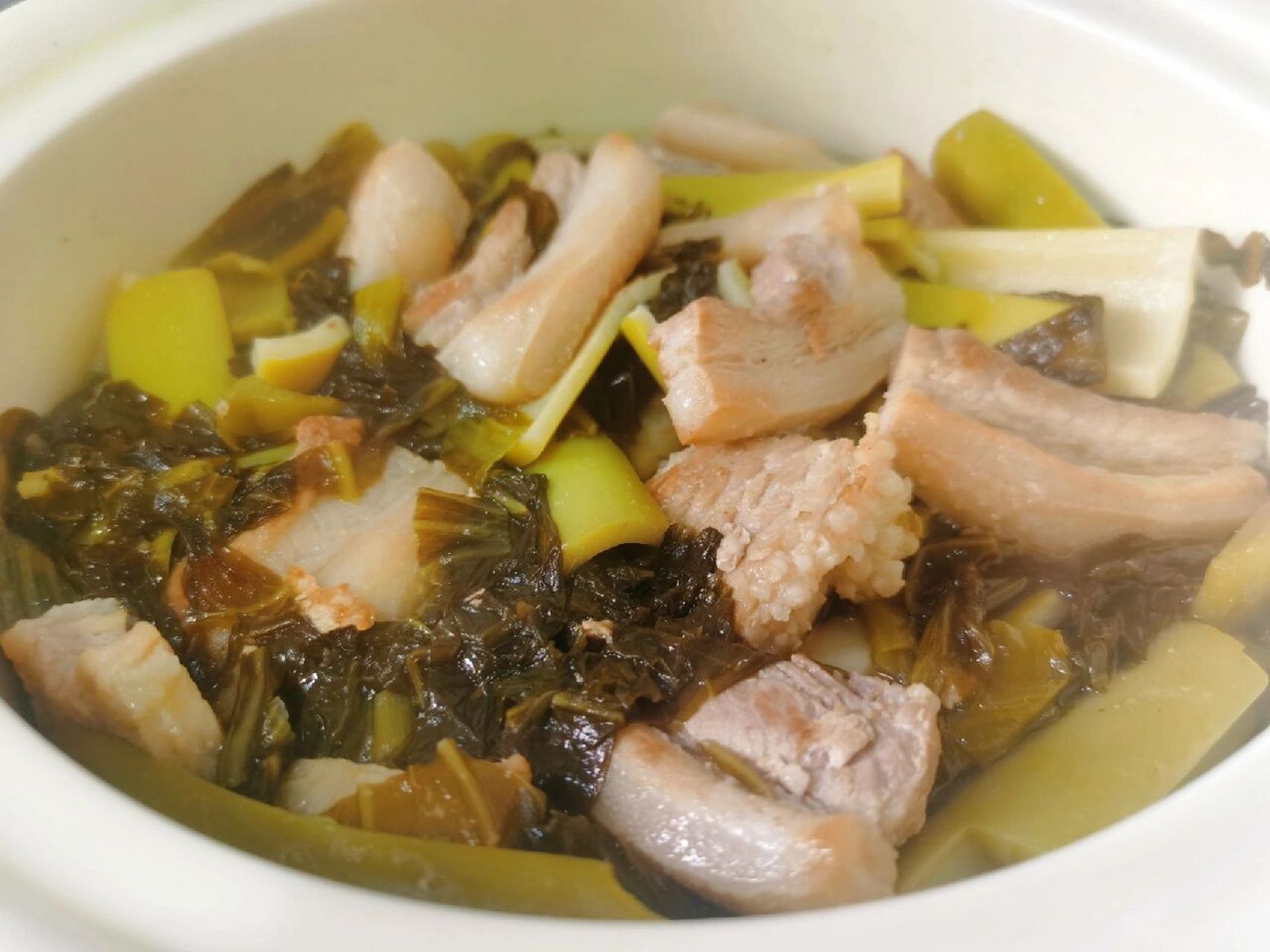 客家苦笋煲 客家人的经典菜,苦笋煲,苦笋的功效是控制血糖,降低血压