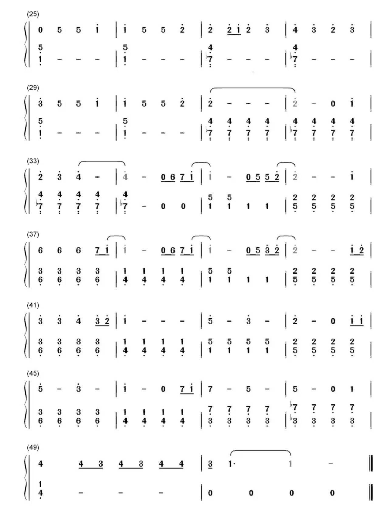 let it go迪士尼超简单双手简谱歌词初学者