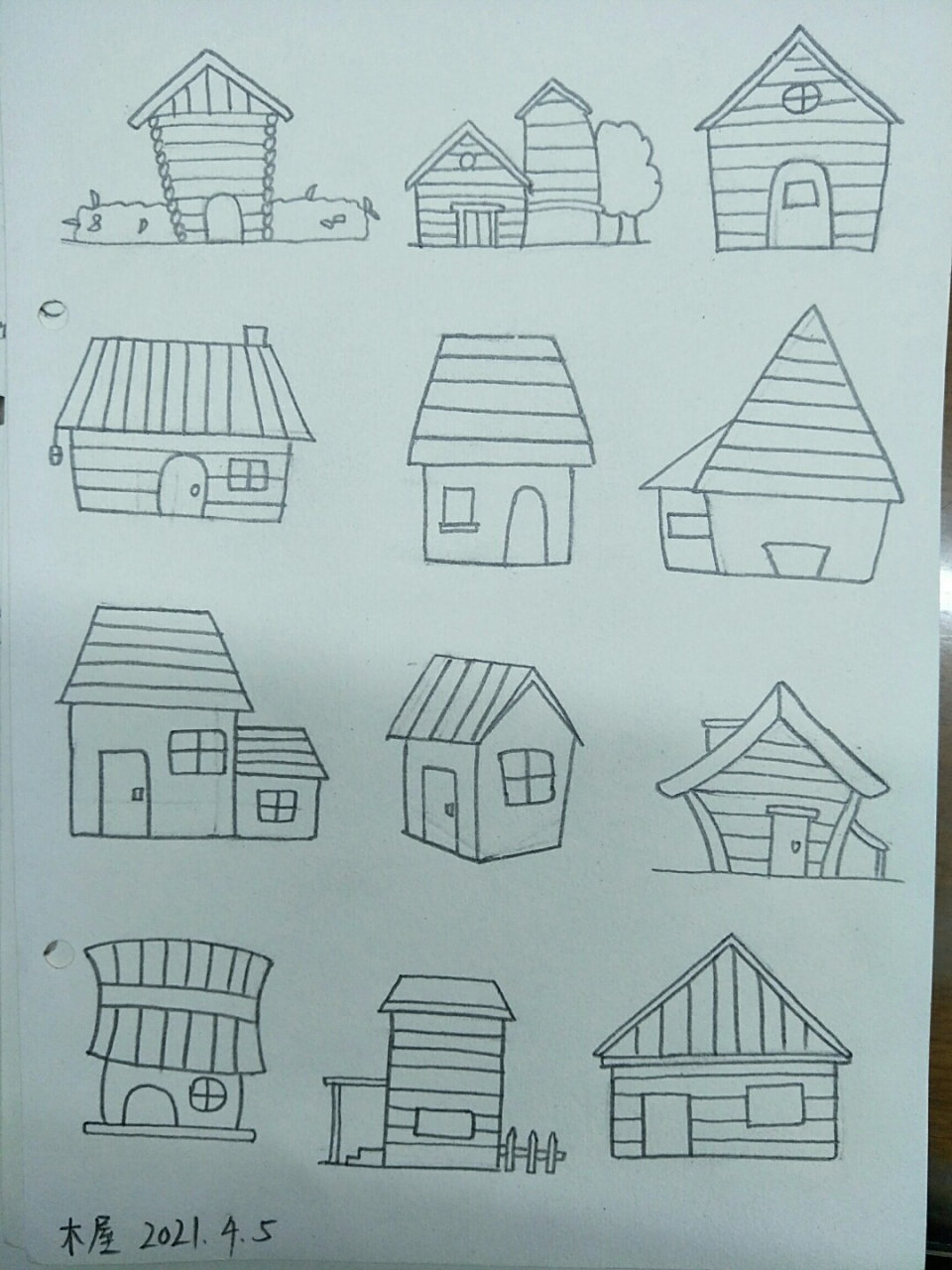 简笔画木屋,坚持打卡 #绘画