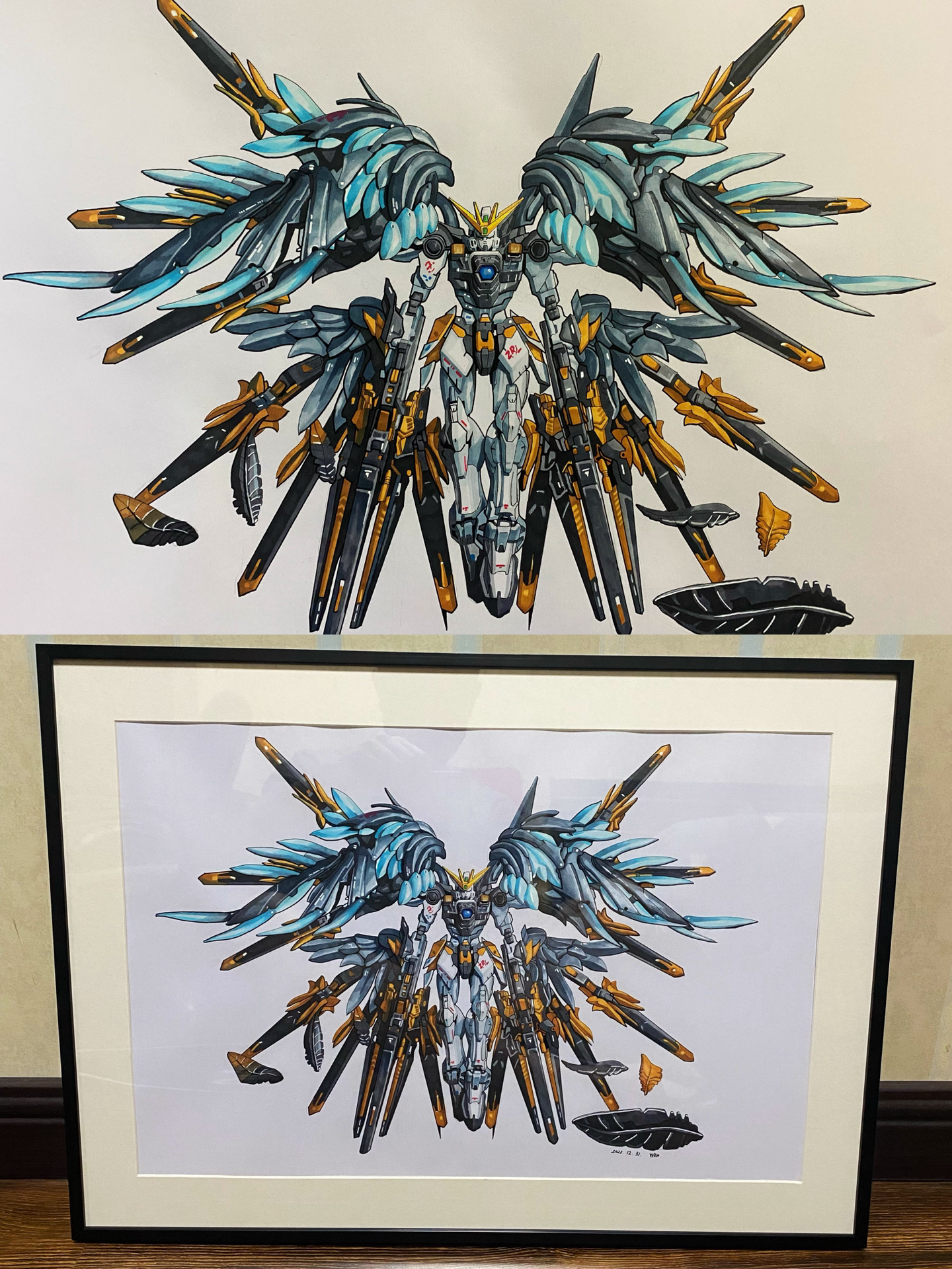 手绘高达 飞翼白雪姬改色