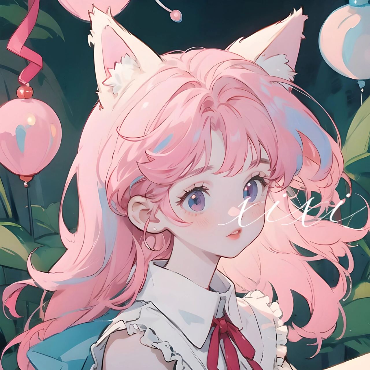 小狐狸|浅粉色系 #动漫头像# #可爱头像# #女生头像# #微信头像