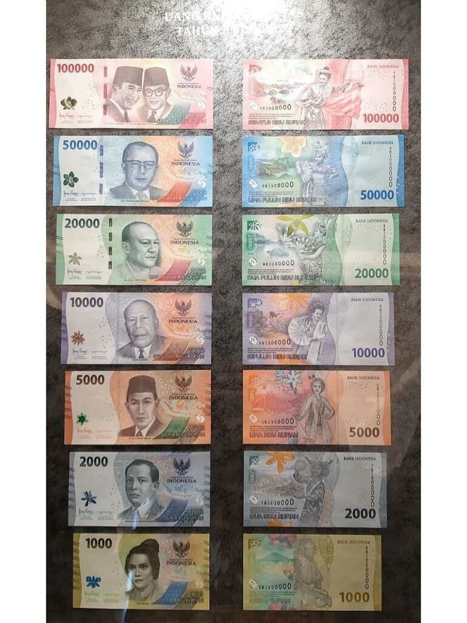 新版印尼盾实物图 照片由印尼网友提供