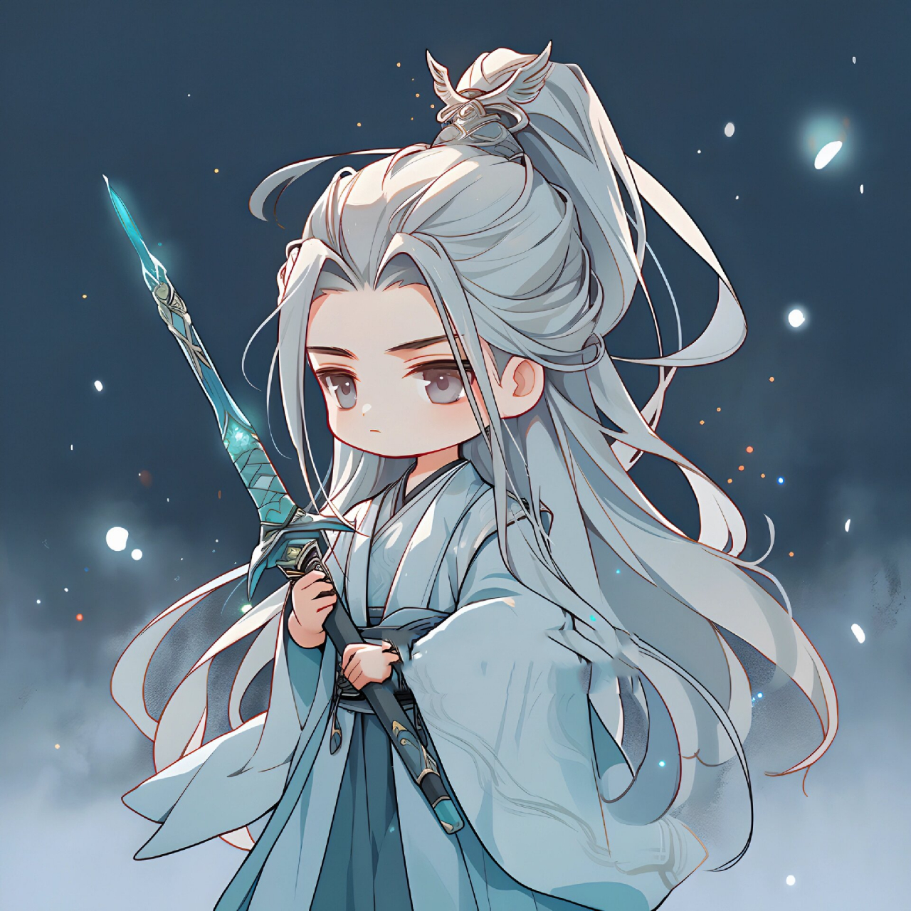 萌版剑客,可可爱爱滴!|古风男生头像