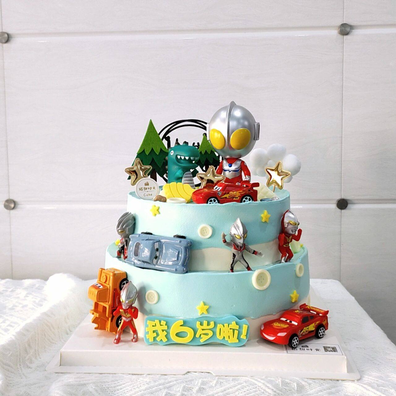 奥特曼蛋糕04 男孩生日蛋糕 小男生最爱的奥特曼打小怪兽蛋糕～10 8