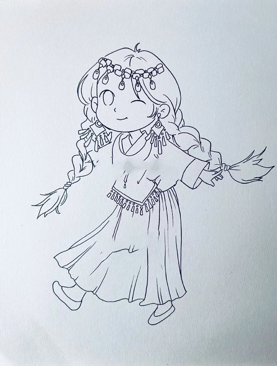 漫画里的民族风情# #苗族写真# #民族风# #五十六个民族##卡通漫 