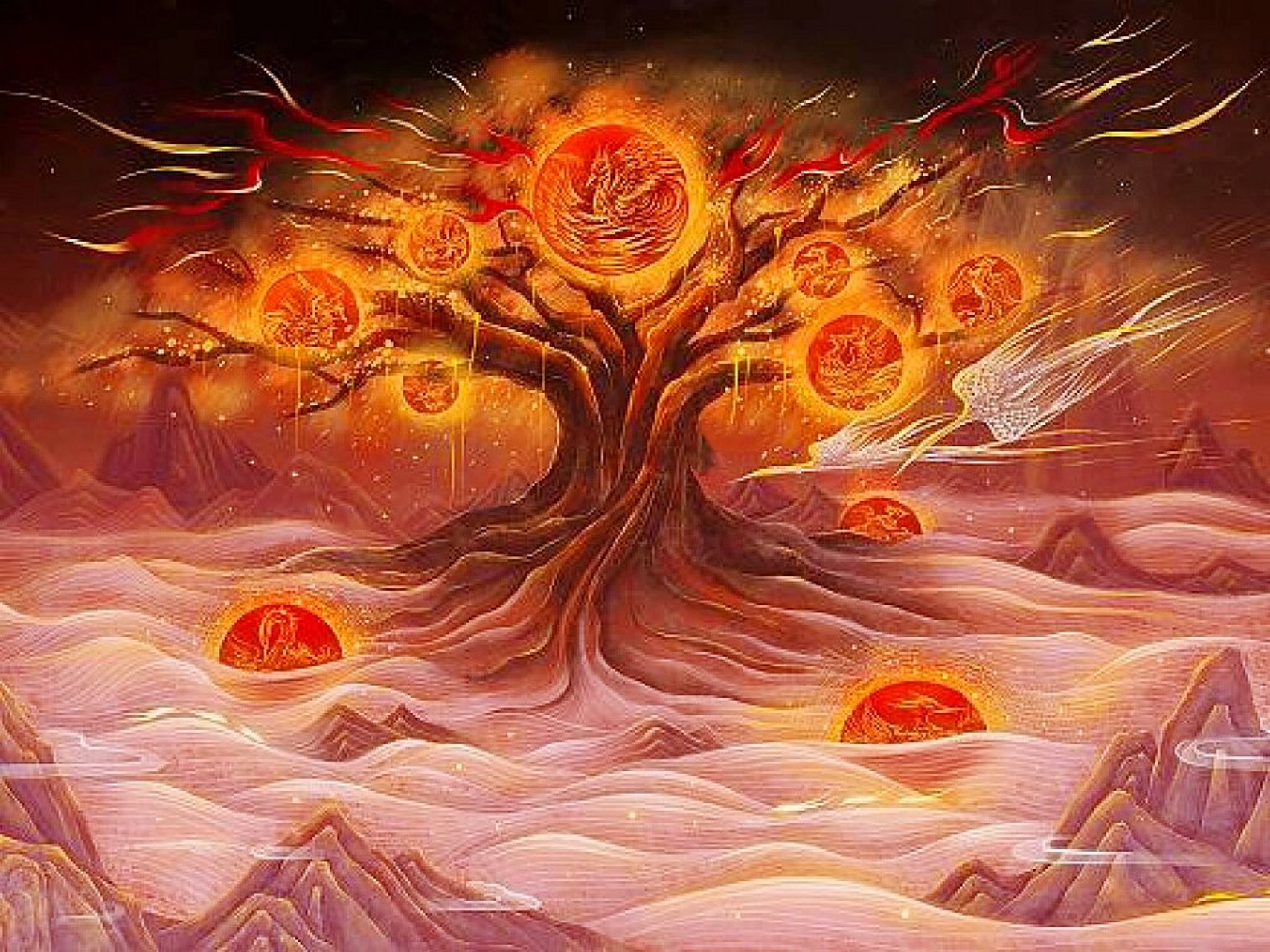 山海经之扶桑 扶桑树,古代传说中的神树.《山海经.